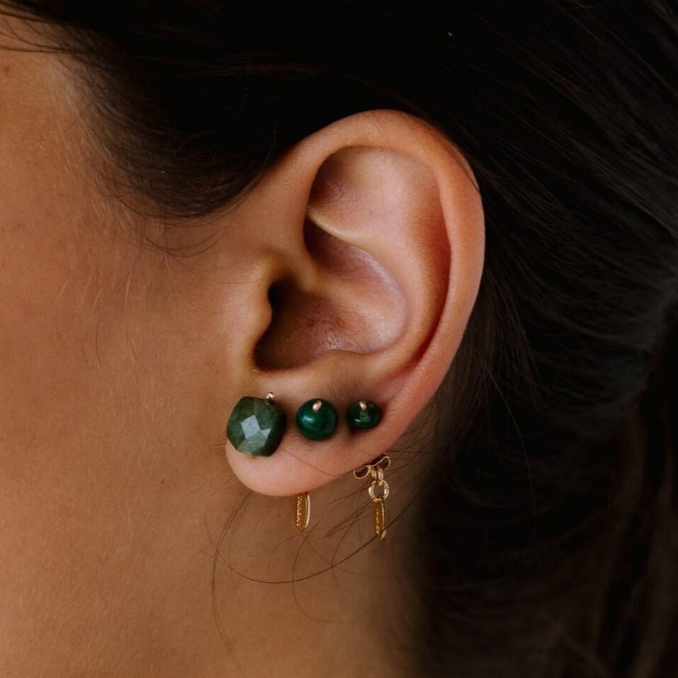 Solitario Earrings #2 (5mm) - Chrome Earrings TARBAY