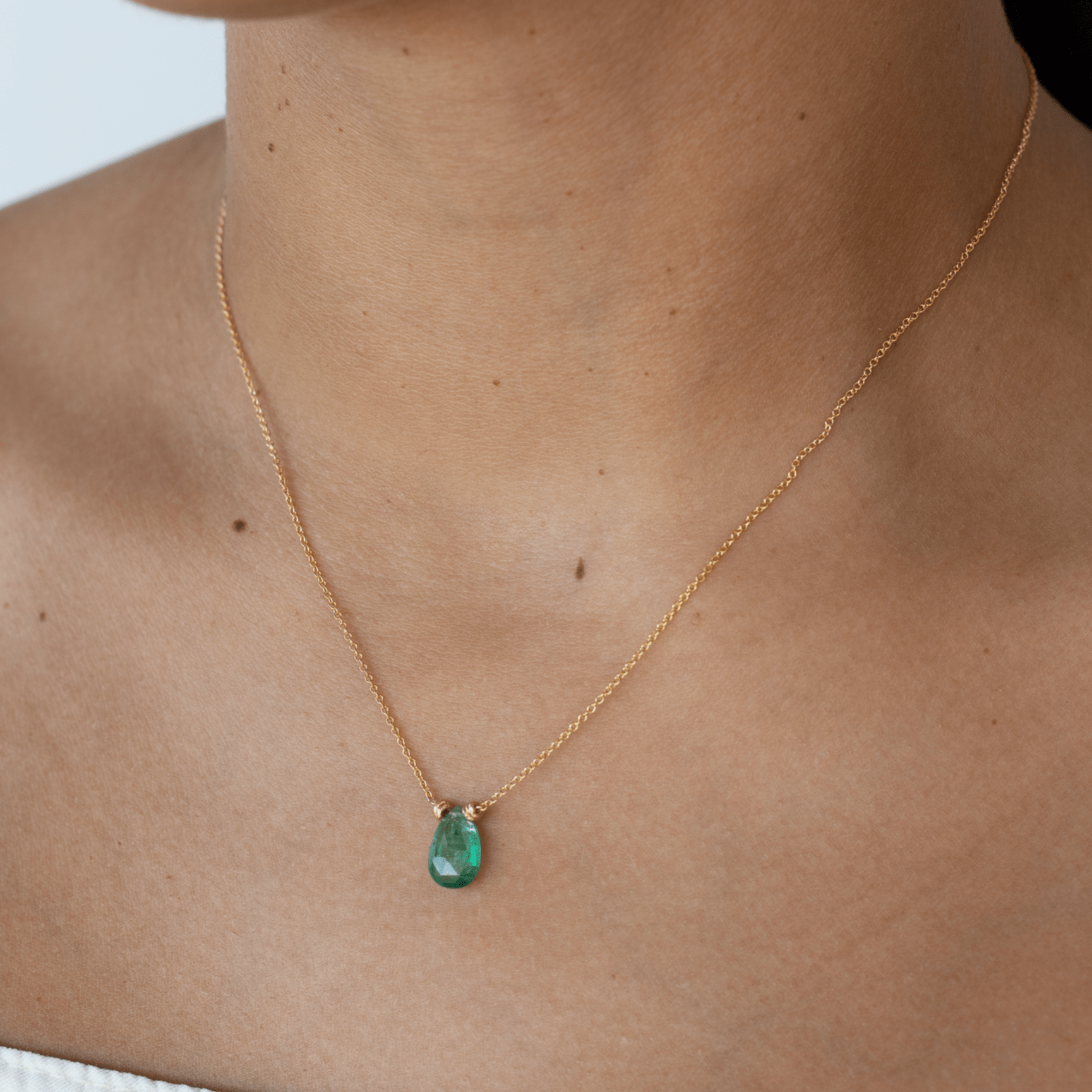 Gema Necklace #4 (10mm) - Green Kyanite & Peridot Necklaces TARBAY