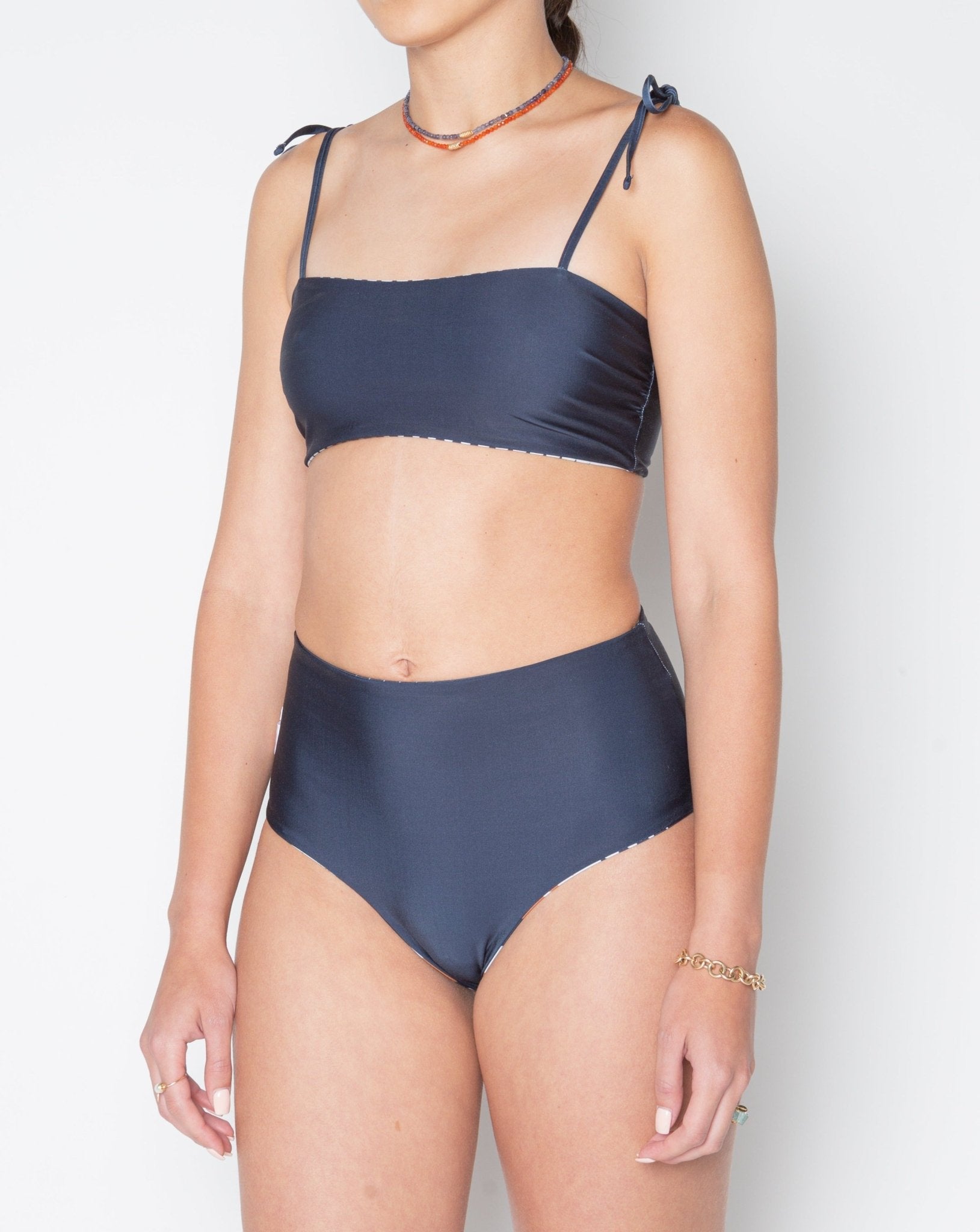 Jenna Reversible Print Swimsuit - Navy Swimsuits TARBAY