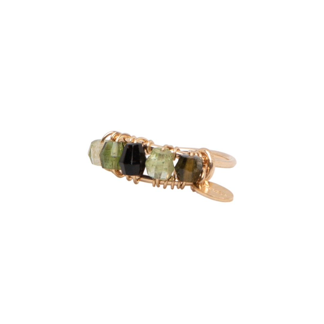 Cleopatra Ring #1 (20mm) - Tourmaline & 14K Gold-Filled Rings TARBAY