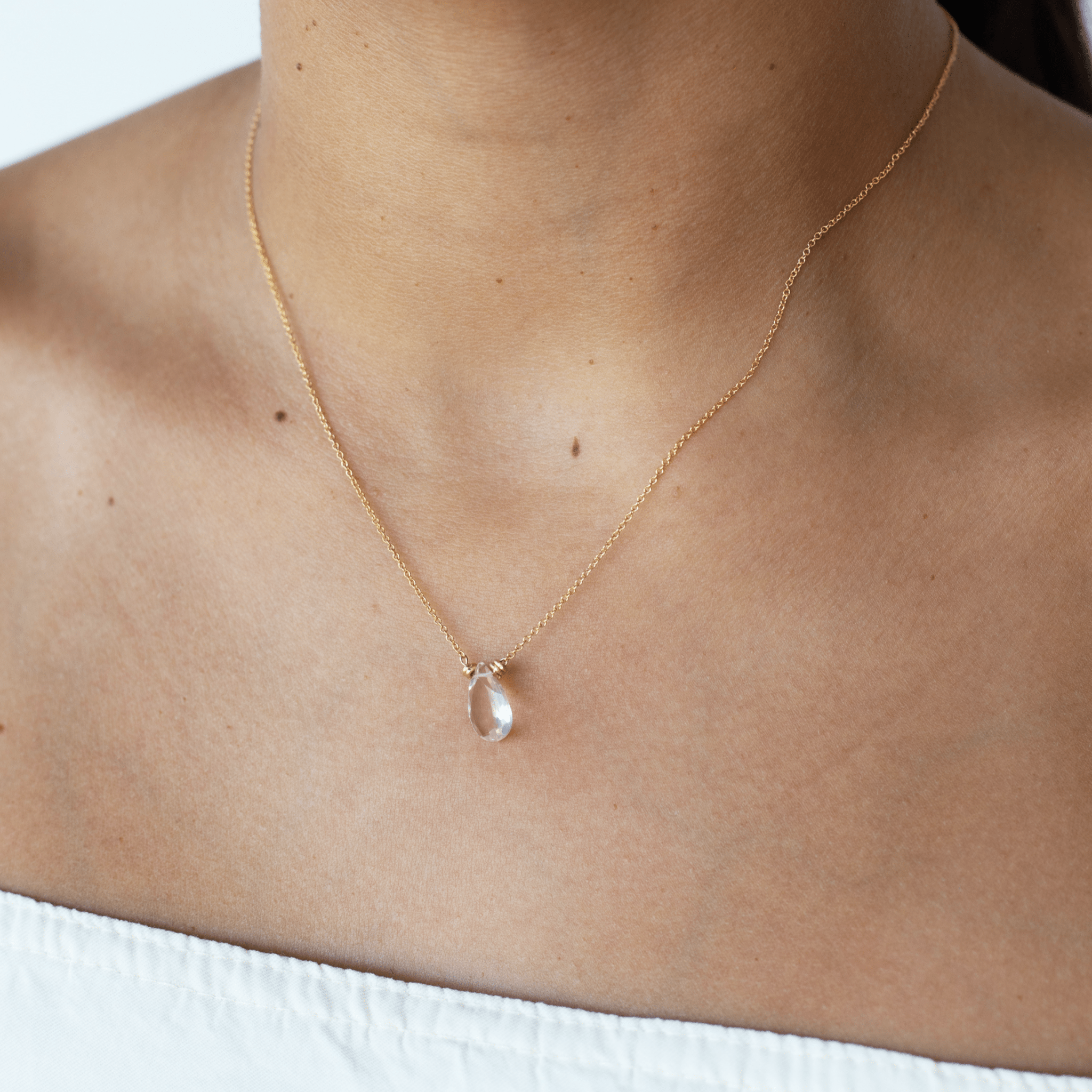 Gema Necklace #4 (10mm) - Rose Quartz & Tourmaline Necklaces TARBAY