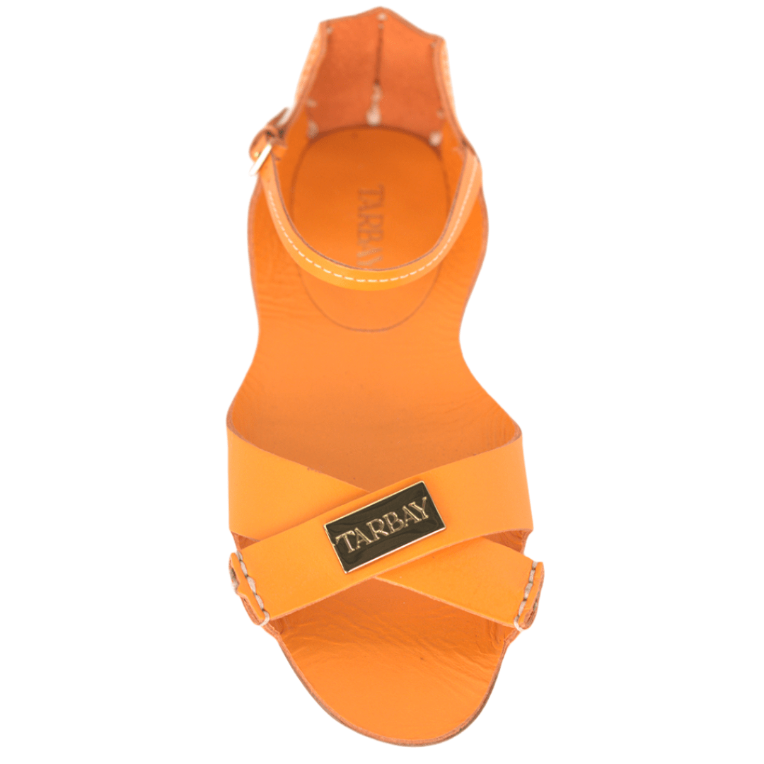 Tajali Leather Sandals - Sunset Tajali Flats TARBAY
