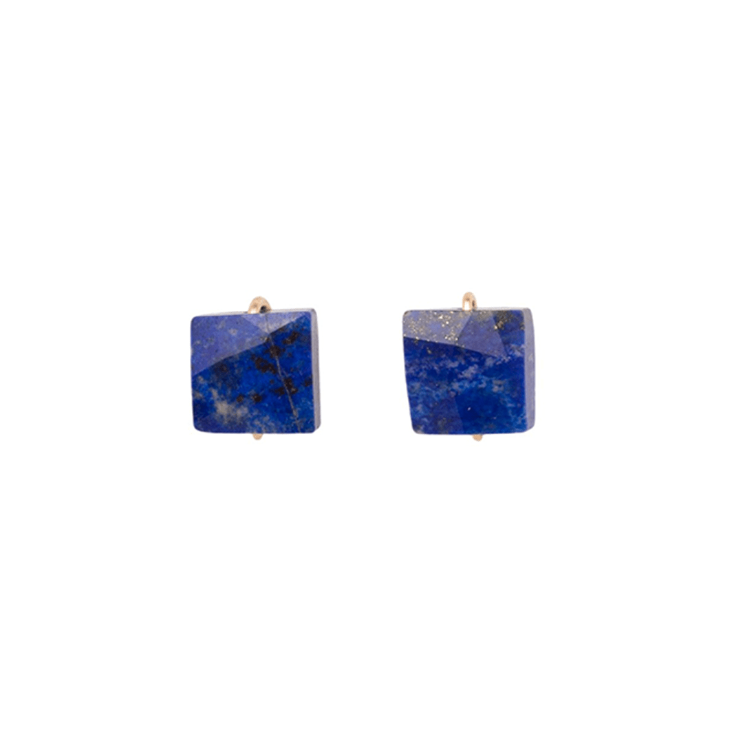 Solitario Earrings #1 (12mm) - Lapislazuli Earrings TARBAY
