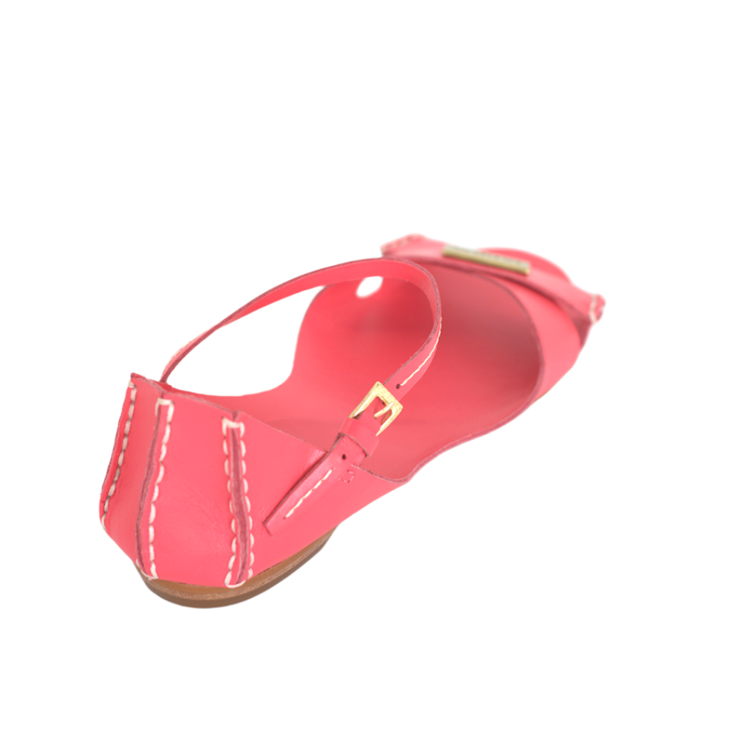 Tajali Leather Sandals - Bubblegum Tajali Flats TARBAY