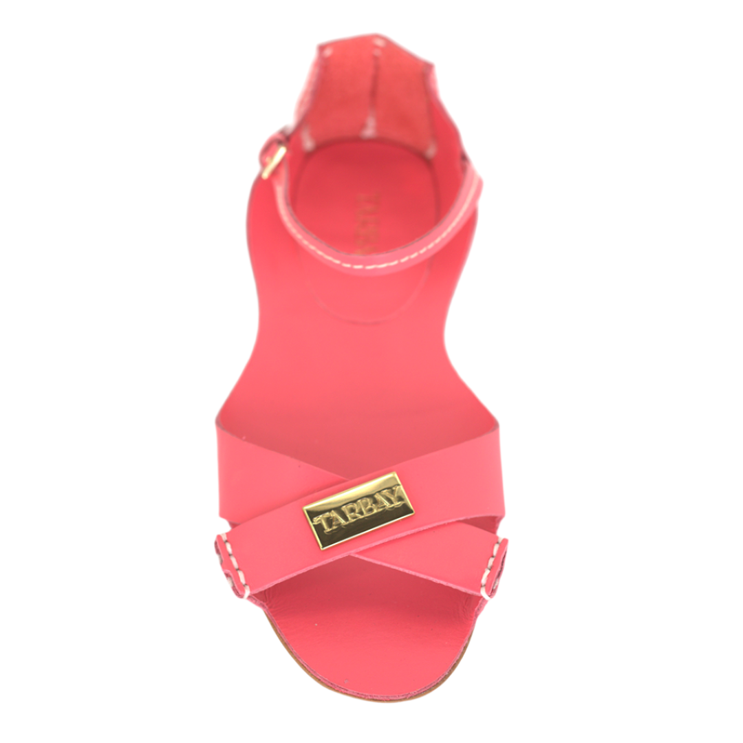 Tajali Leather Sandals - Bubblegum Tajali Flats TARBAY