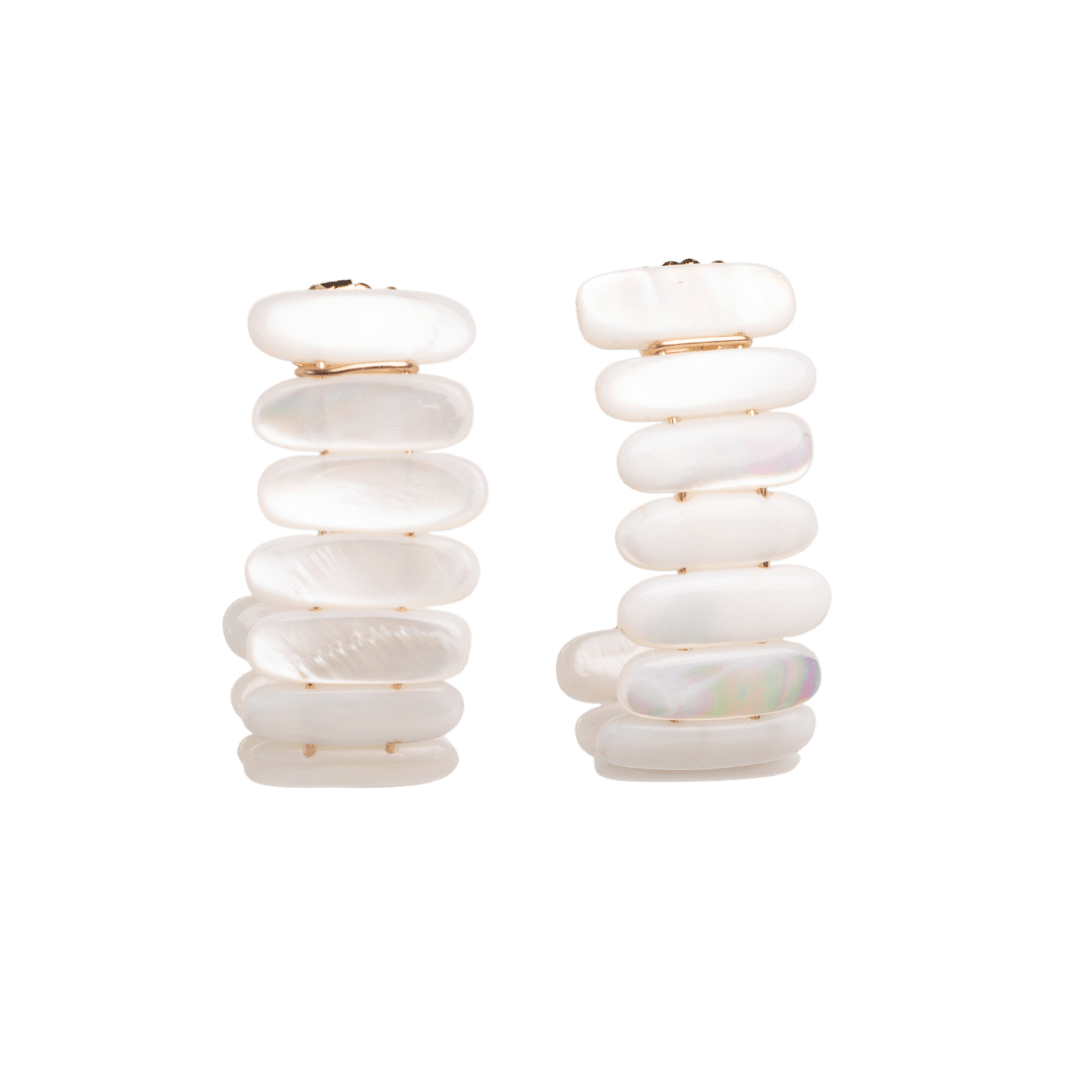 Gala Earrings #3 (40mm) - Nacre & 14K Gold-Filled Earrings FW25
