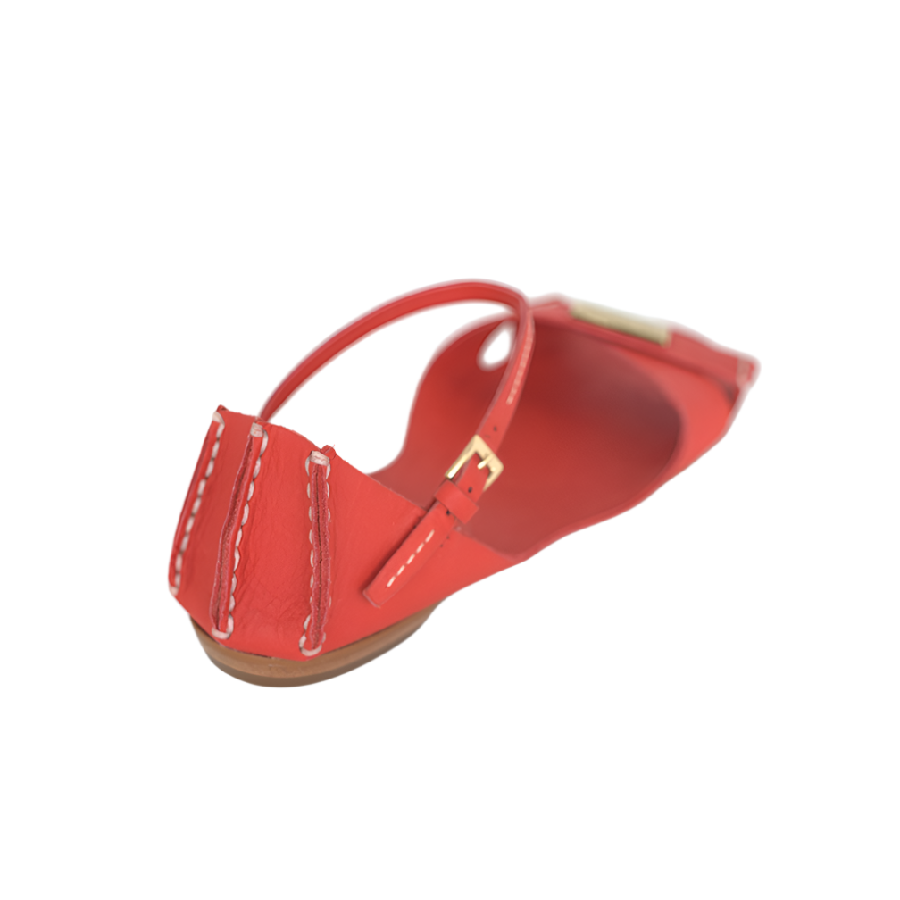 Tajali Leather Sandals - Vermelho Tajali Flats TARBAY