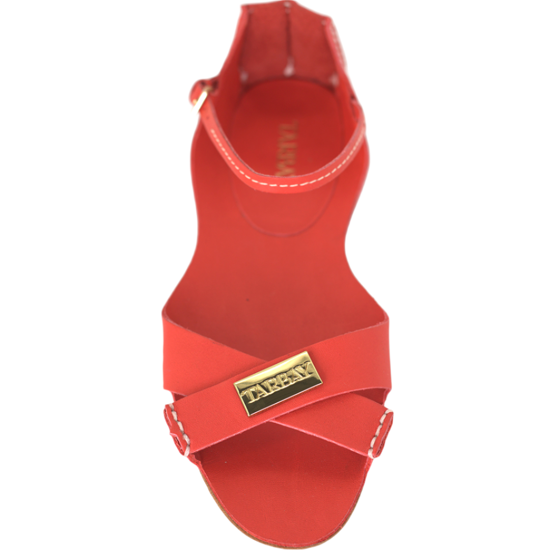 Tajali Leather Sandals - Vermelho Tajali Flats TARBAY