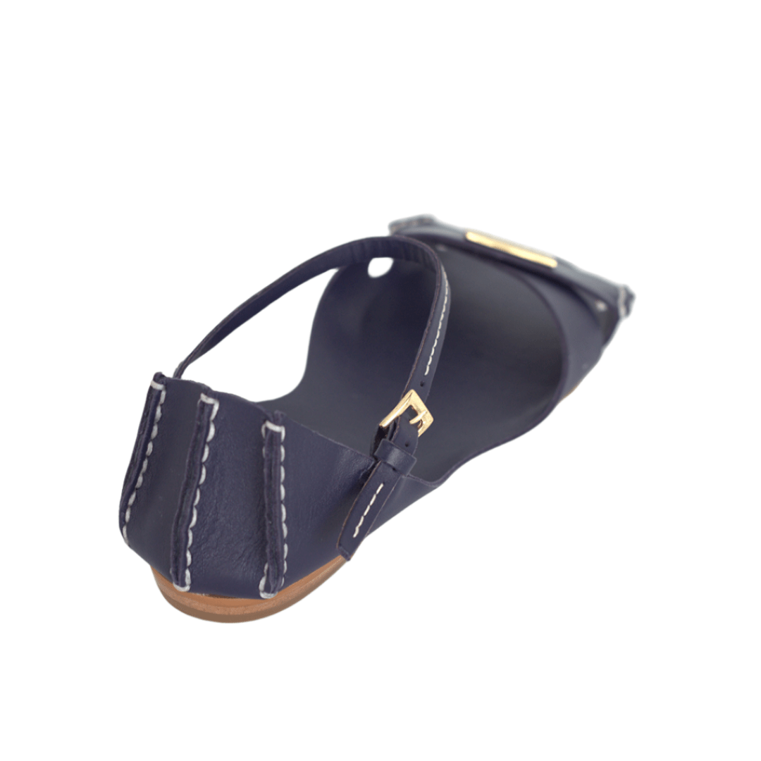 Tajali Leather Sandals - Midnight Tajali Flats TARBAY