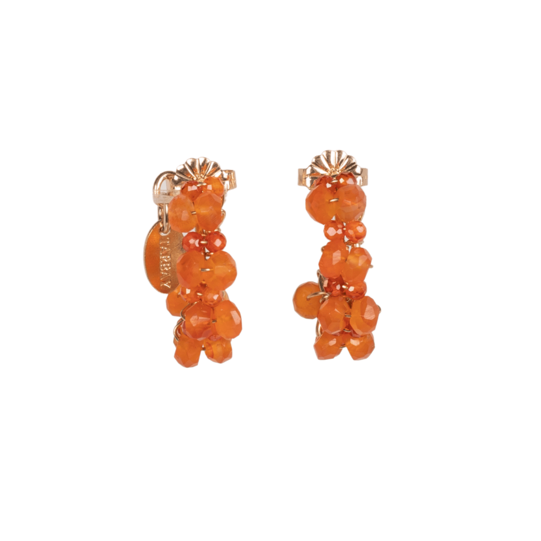 Cleopatra Earrings #1 (20mm) - Carnelian Earrings TARBAY