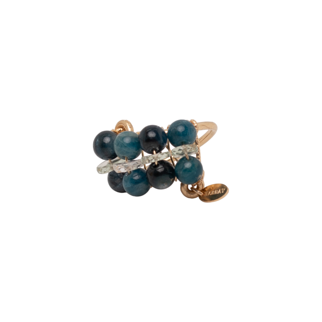 Diana Ring #1 (27mm) - Kyanite, Aquamarine & 14K Gold-Filled Rings TARBAY