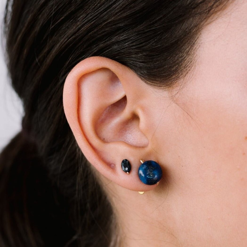 Solitario Earrings #2 (6mm) - Sapphire Earrings TARBAY