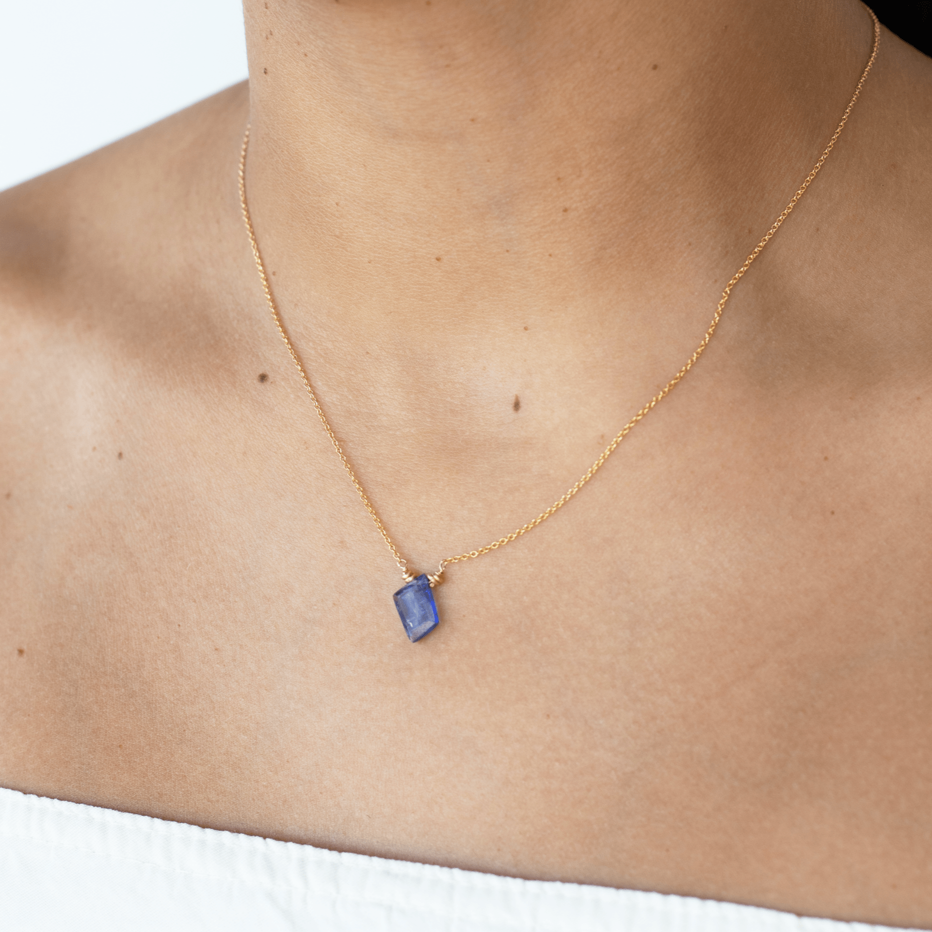 Gema Necklace #4 (10mm) - Kyanite & Lapislazuli Necklaces TARBAY