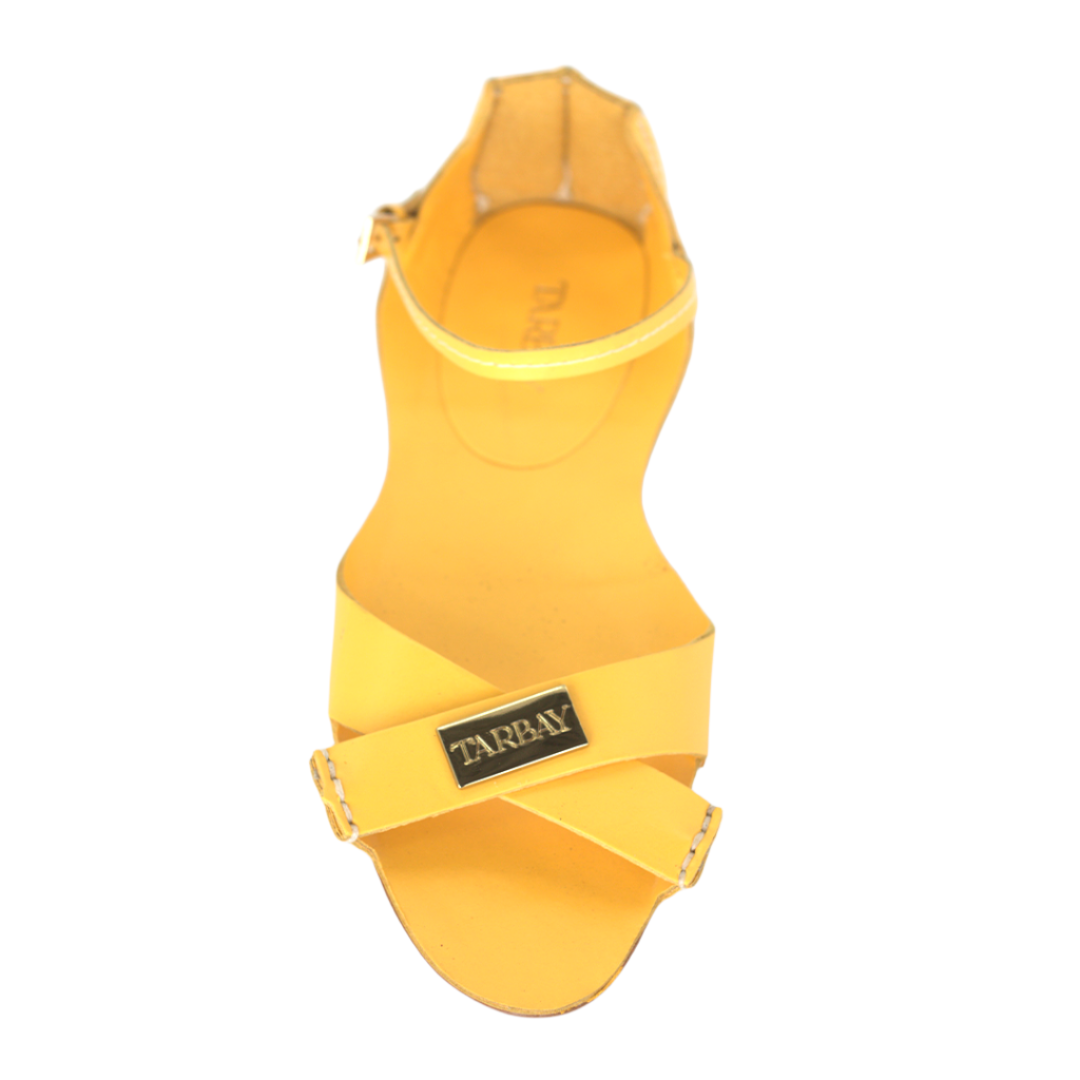 Tajali Leather Sandals - Canary Tajali Flats TARBAY