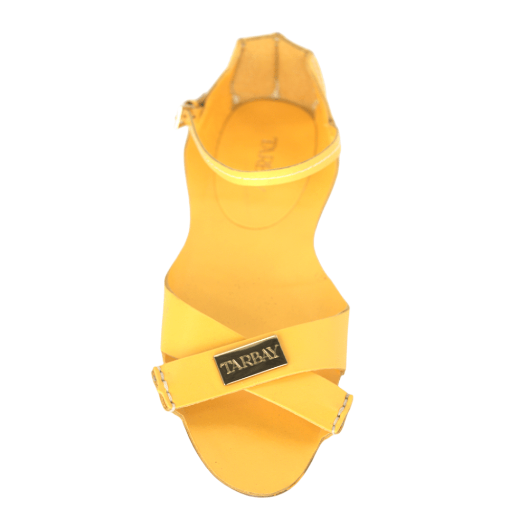 Tajali Leather Sandals - Canary Tajali Flats TARBAY