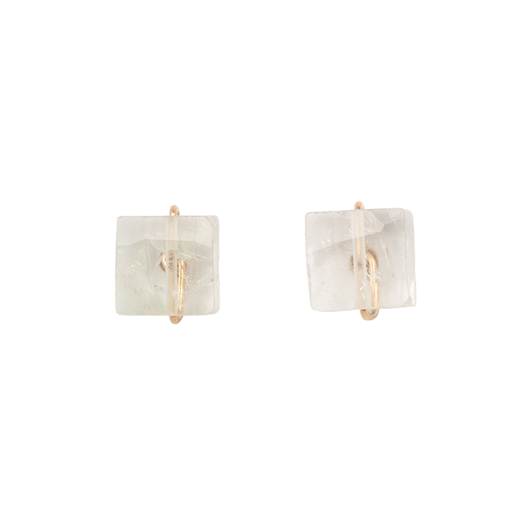 Solitario Earrings #1 (14mm) - Quartz Earrings TARBAY