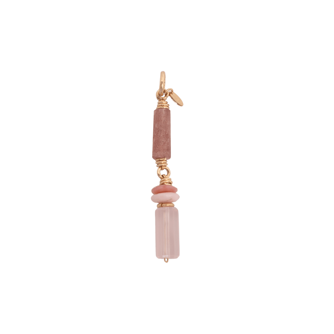 Martina Charm #1 (70mm) - Rose Quartz, Opal, Moonstone & 14K Gold-Filled Charms FW25