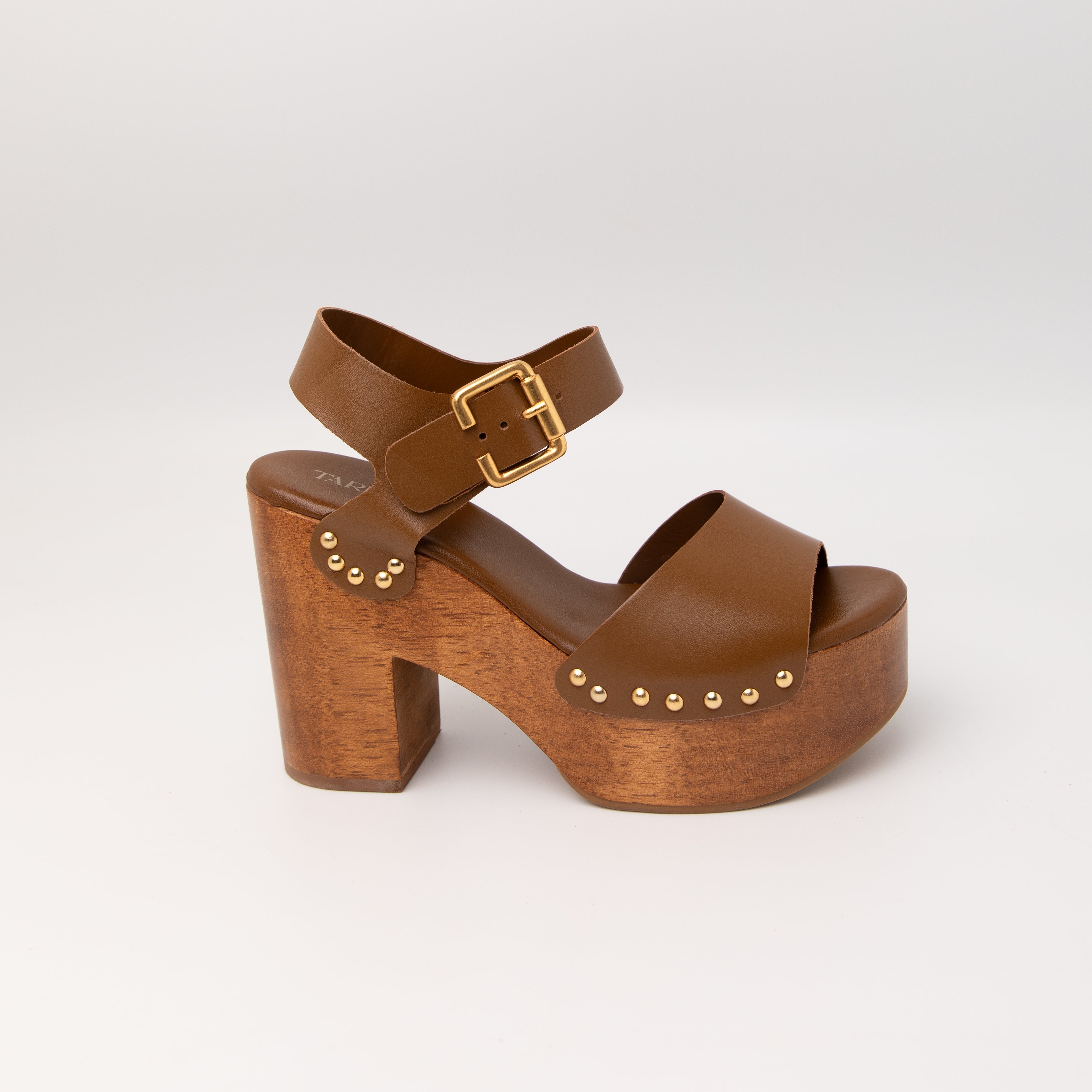Fabiana Heel Sandals - Saddle