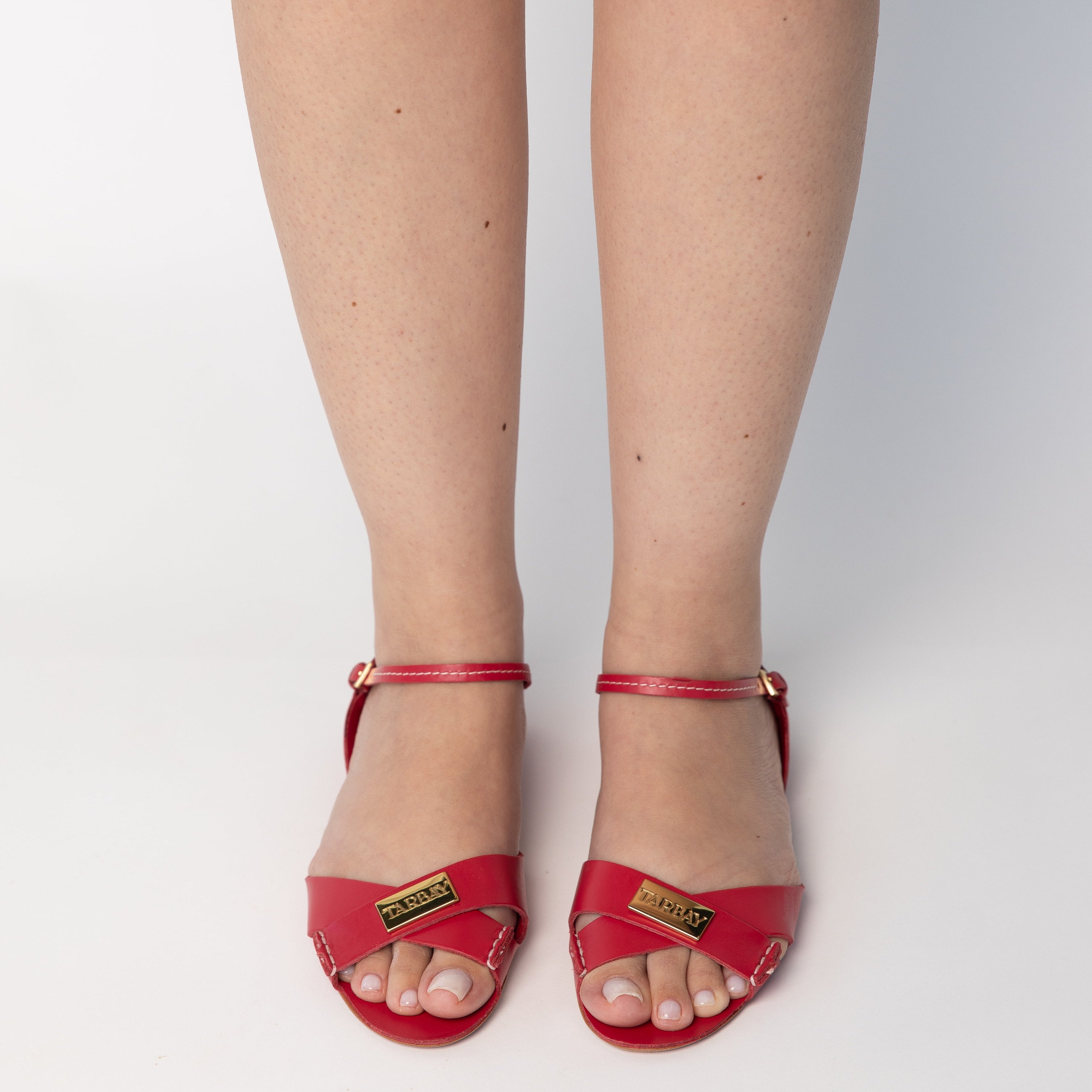 Tajali Leather Sandals - Rosso