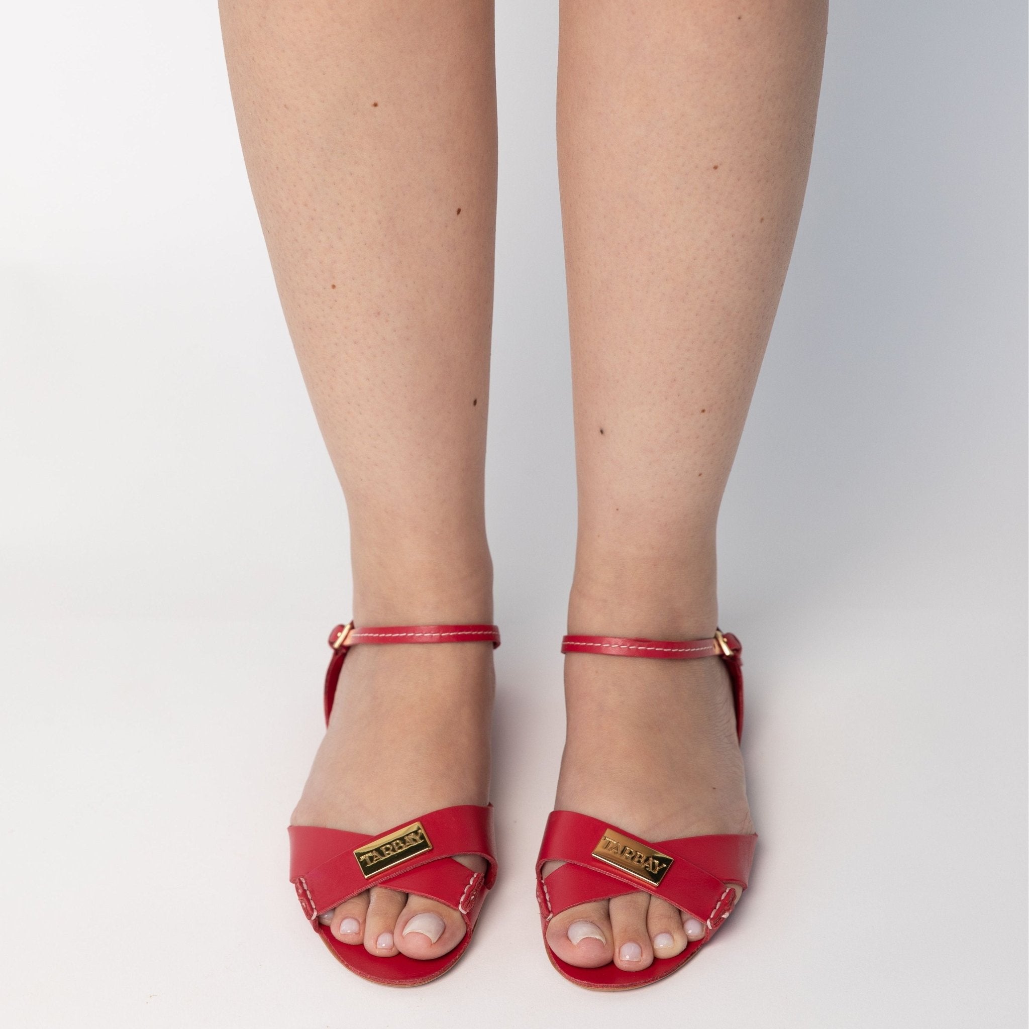 Tajali Leather Sandals - Rosso Tajali Flats FW25