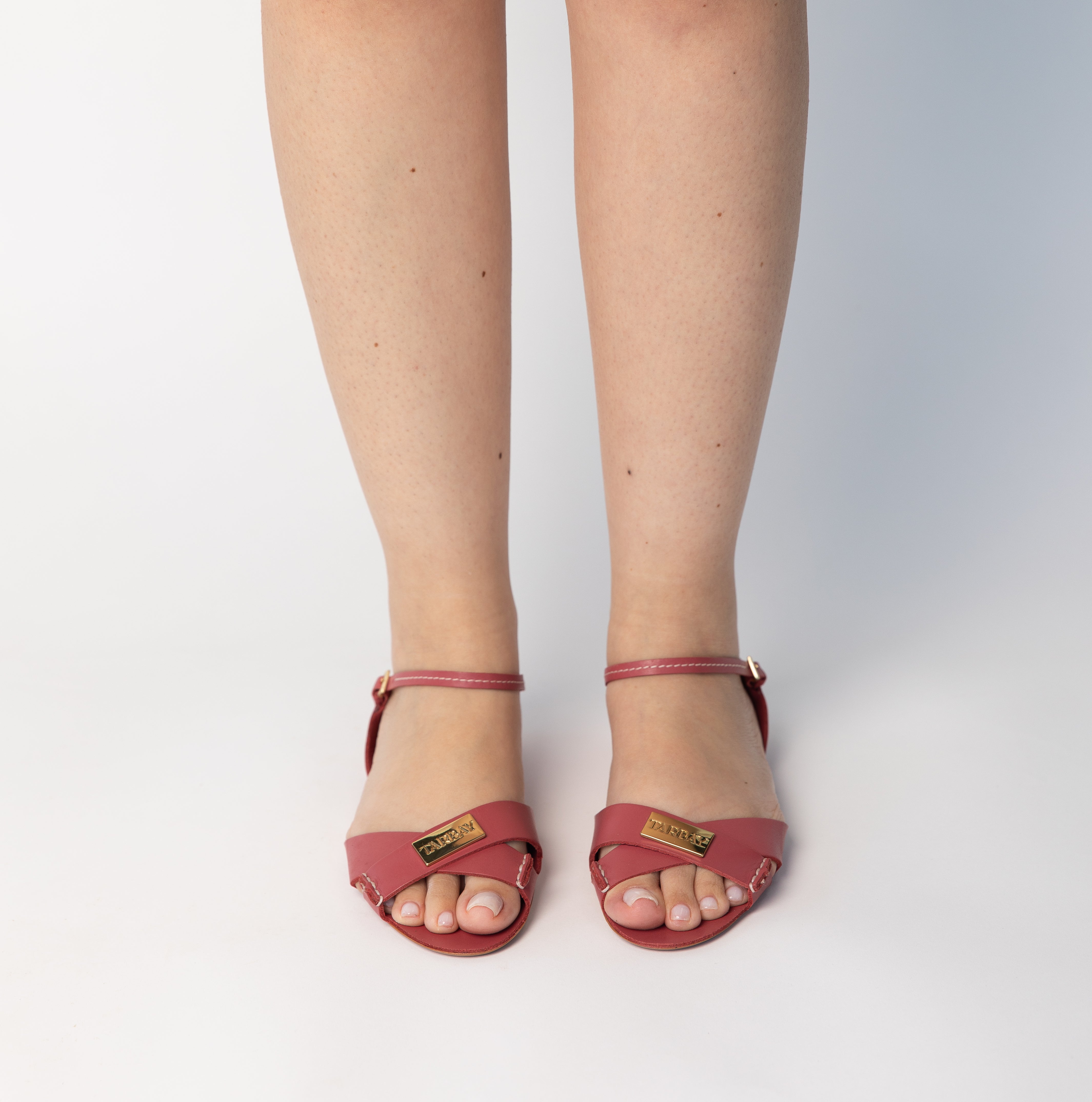 Tajali Leather Sandals - Berry