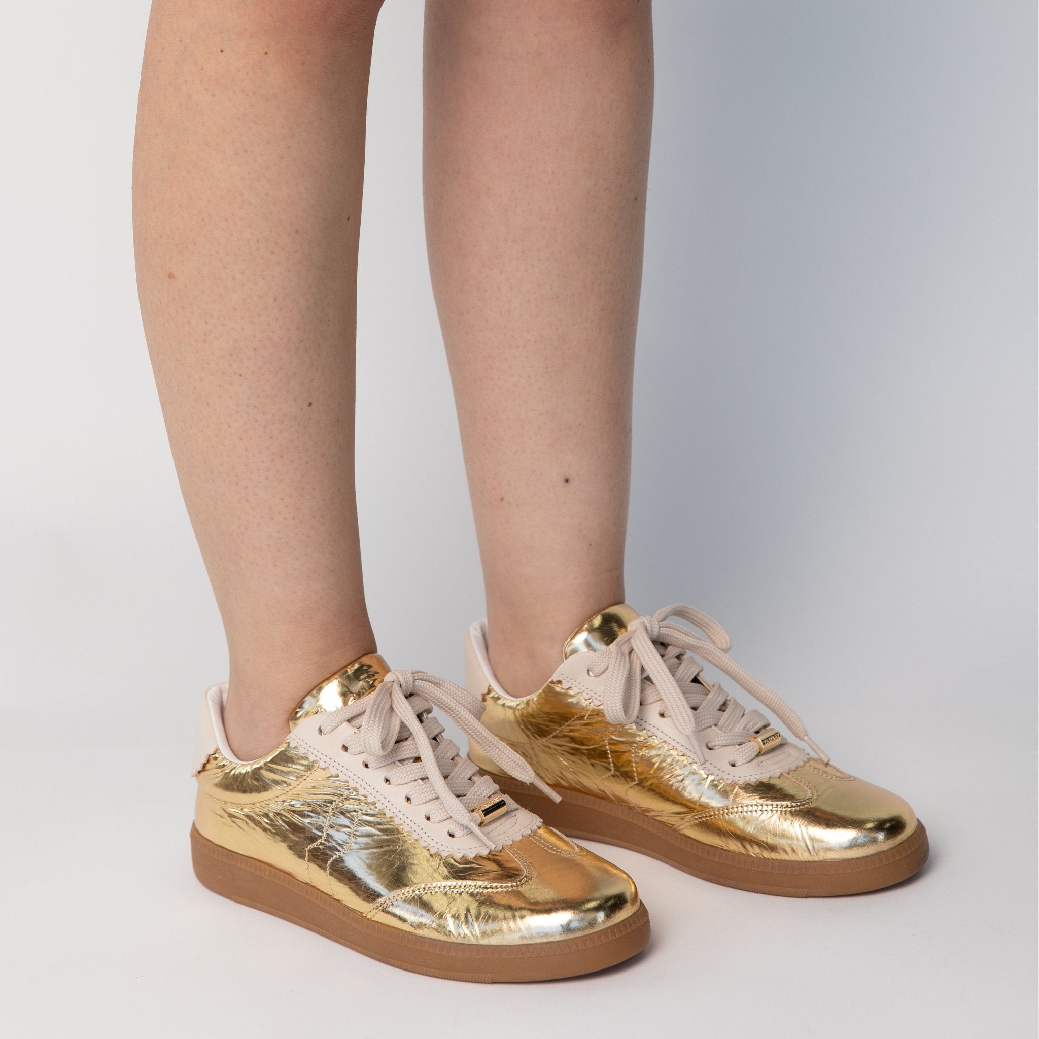 Connie Sneakers - Gold Flats FW25