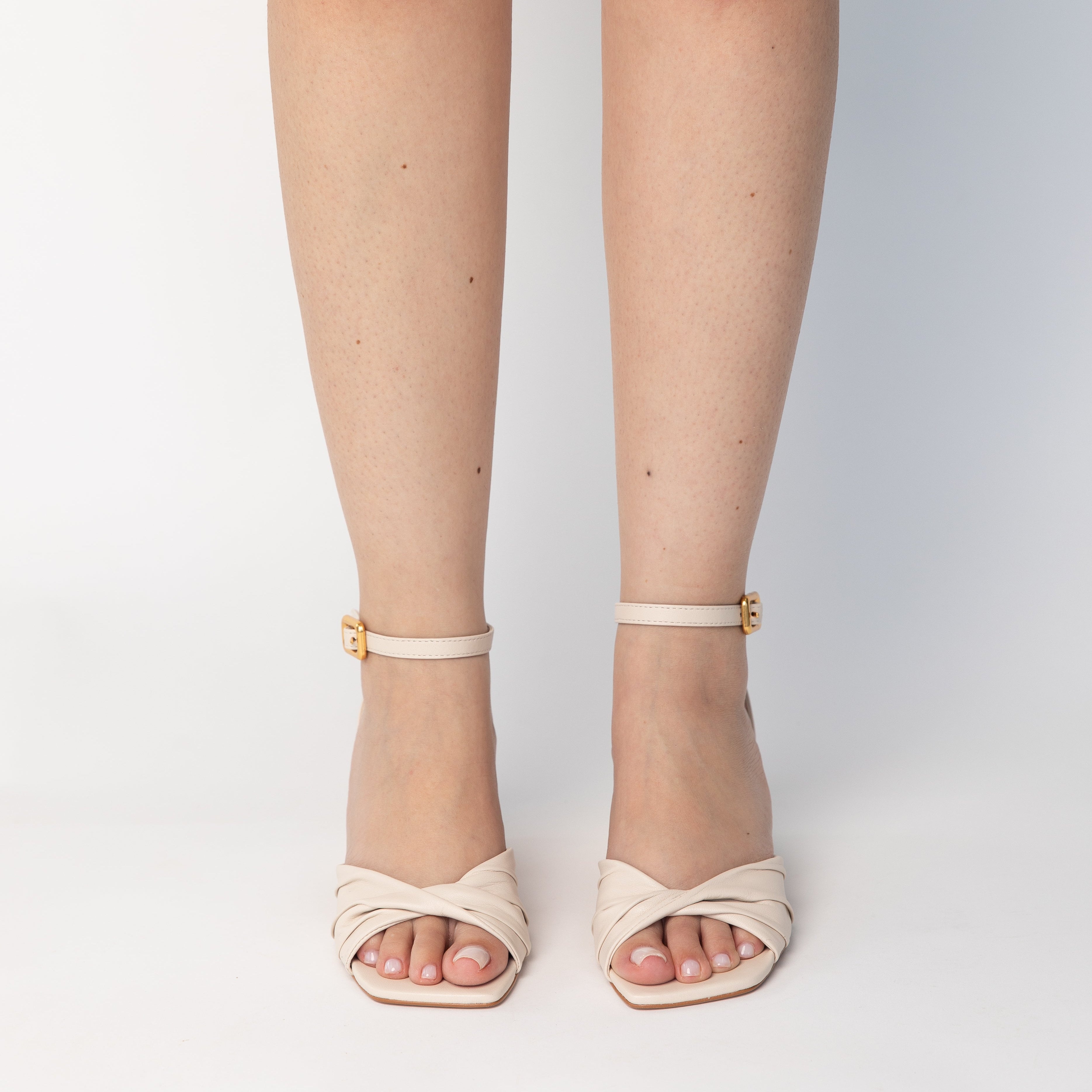 Sandra Heel Sandals - Lait