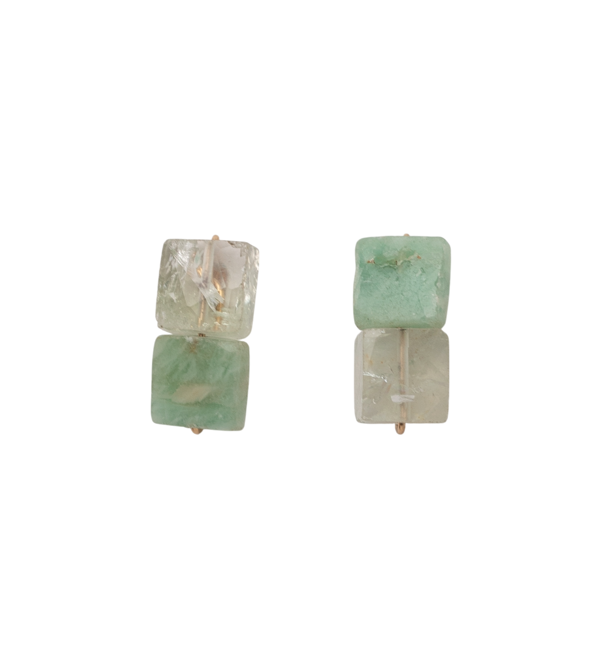 Vená Earrings #1 (24-25mm) - Quartz, Amethyst & 14K Gold-Filled Earrings TARBAY