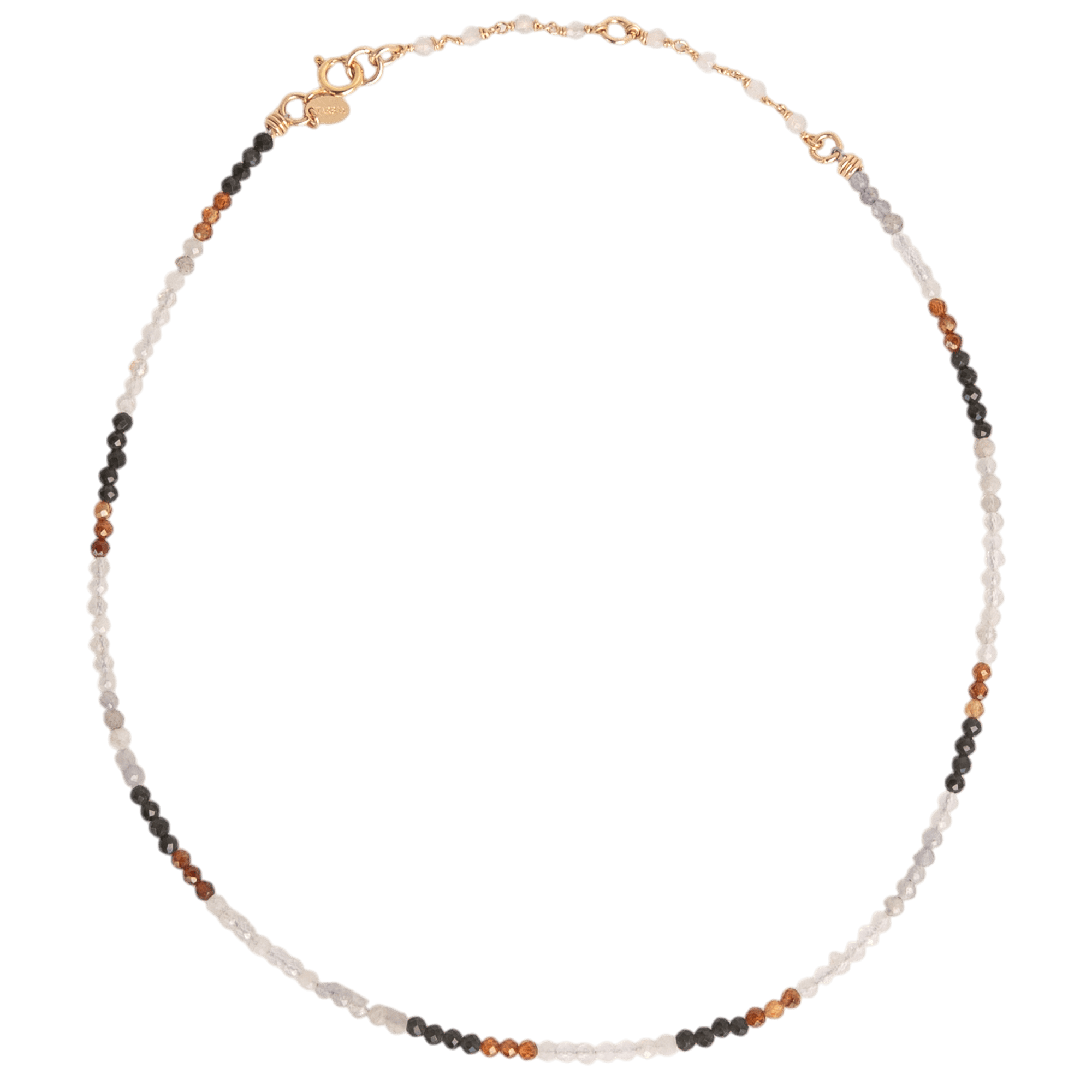 Aurora Necklace #3 - Garnet, Rainbow Obsidian, Moonstone & 14K Gold-Filled Necklaces FW25