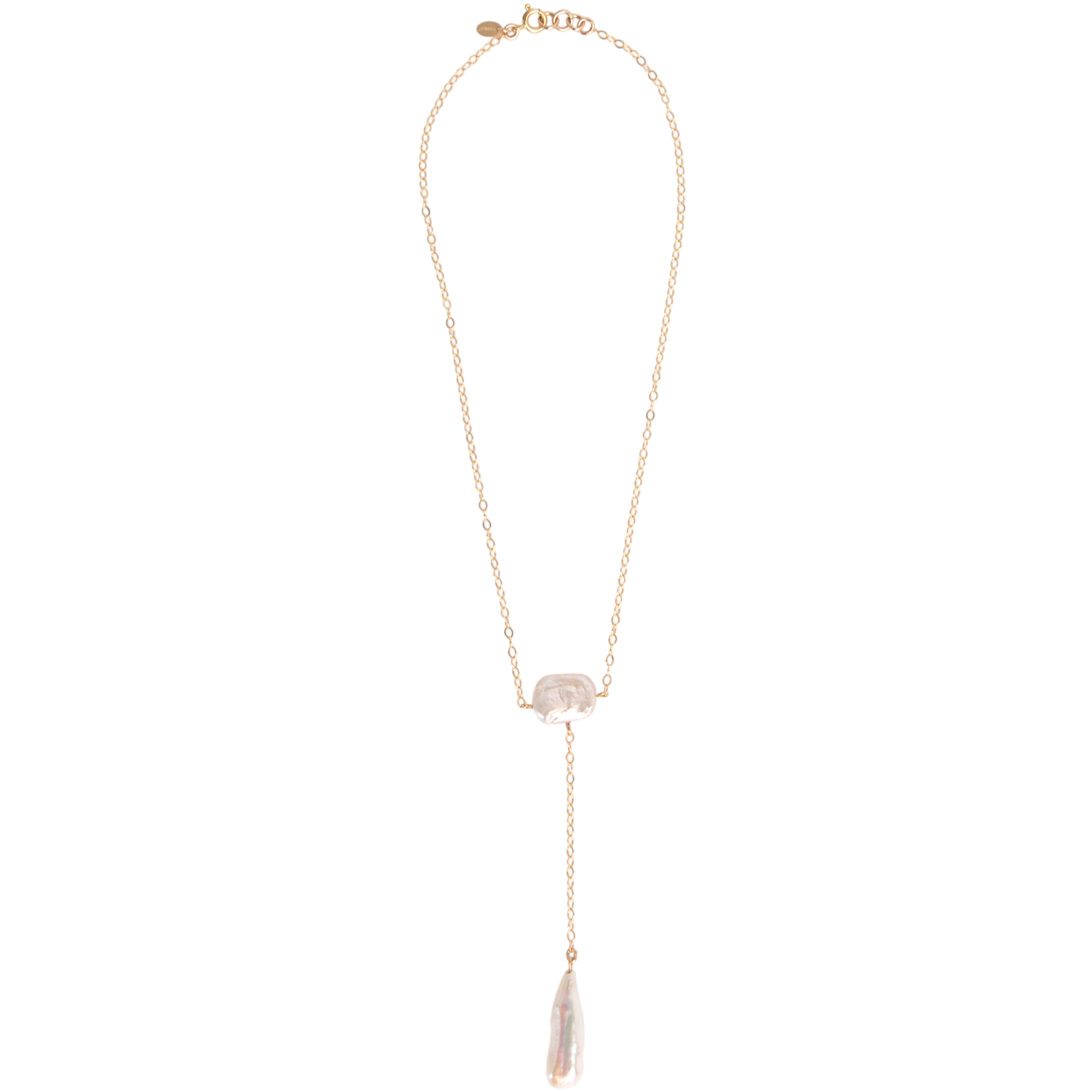 Keshi Necklace #4 - White Pearl & 14K Gold-Filled Necklaces FW25