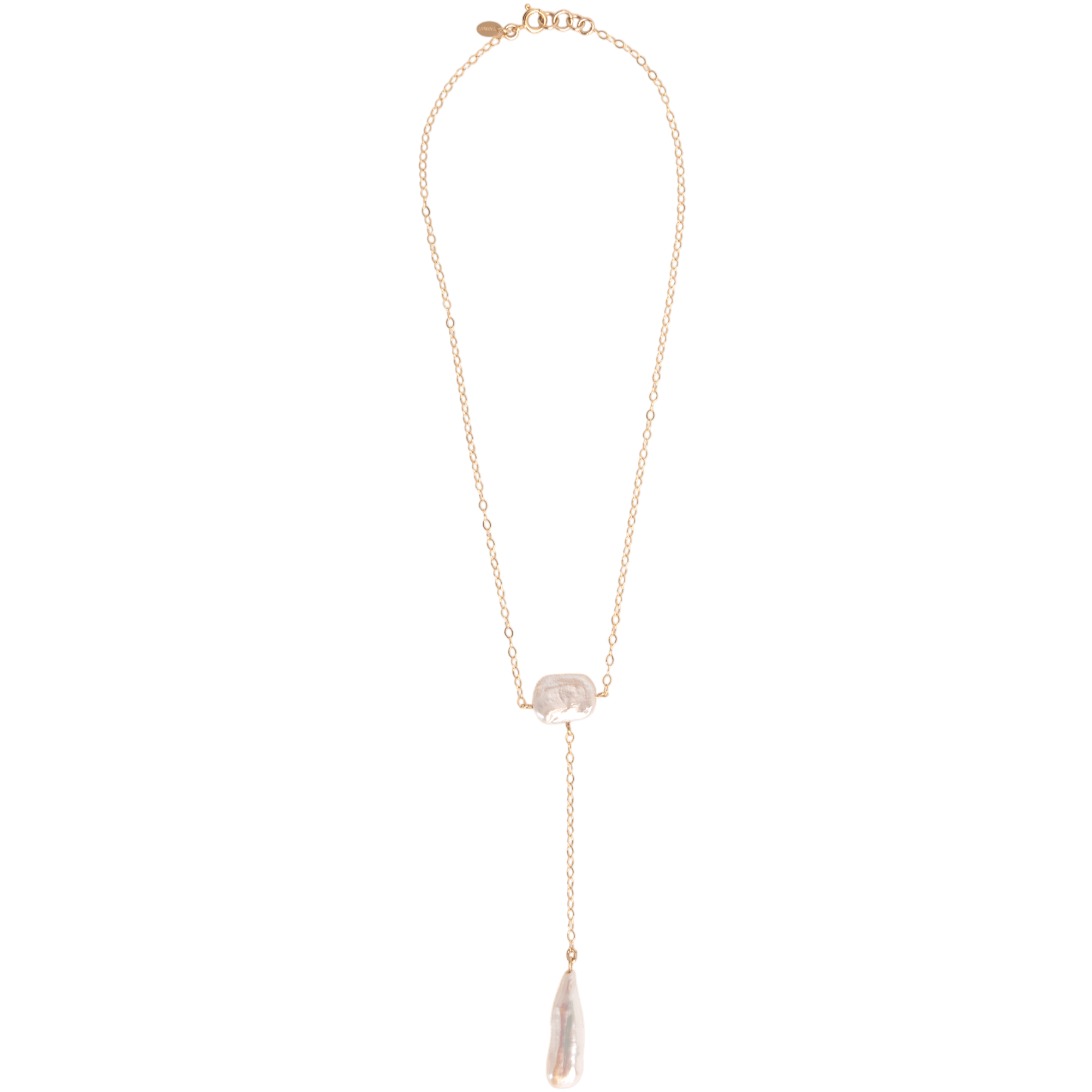 Keshi Necklace #4 - White Pearl & 14K Gold-Filled Necklaces FW25