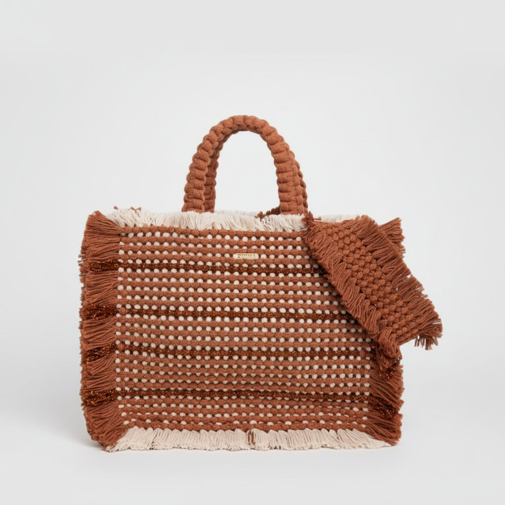 Gosssypium Tote Bag Medium - Buttercream & Caramel Hand & Crossbody Bags FW25