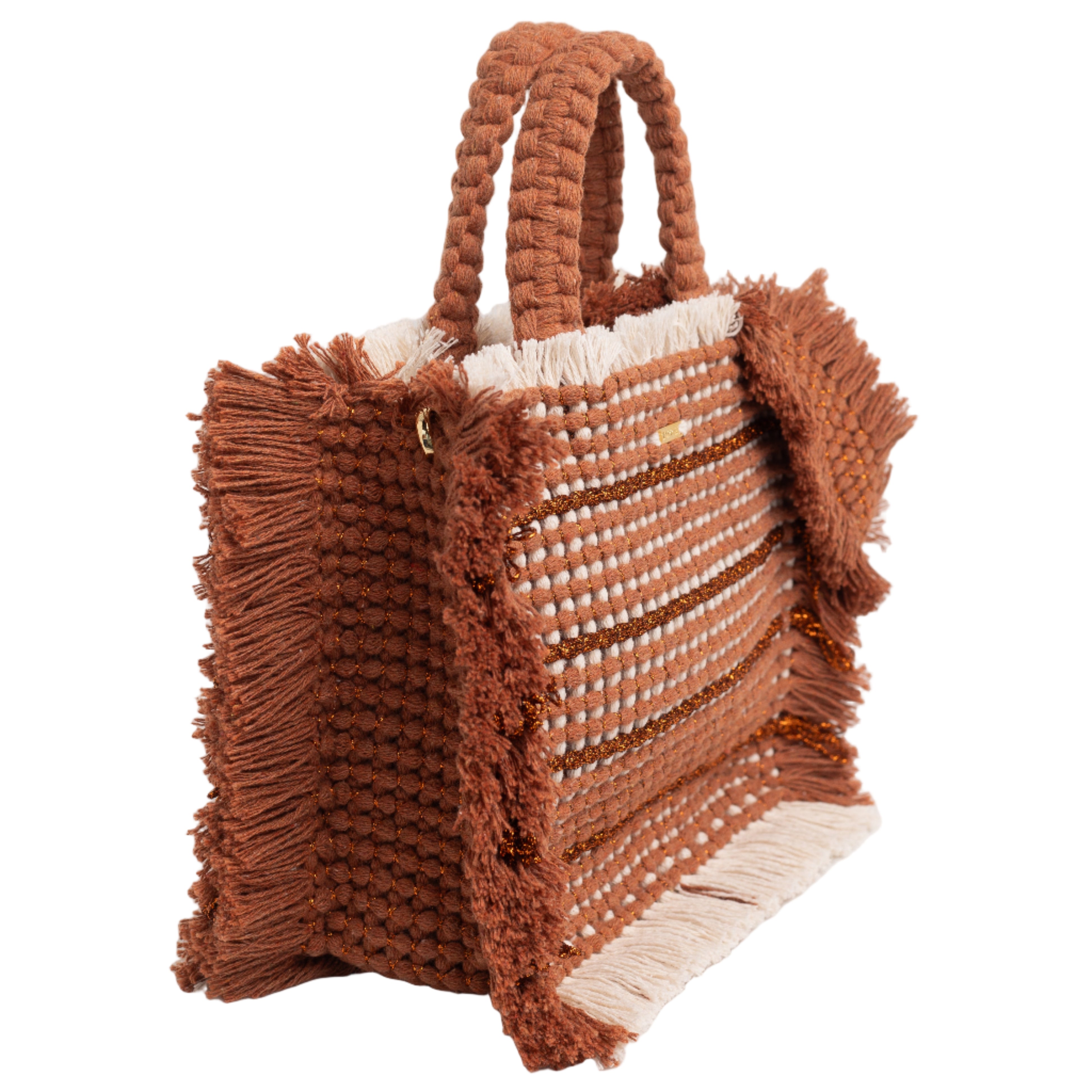 Gosssypium Tote Bag Medium - Buttercream & Caramel