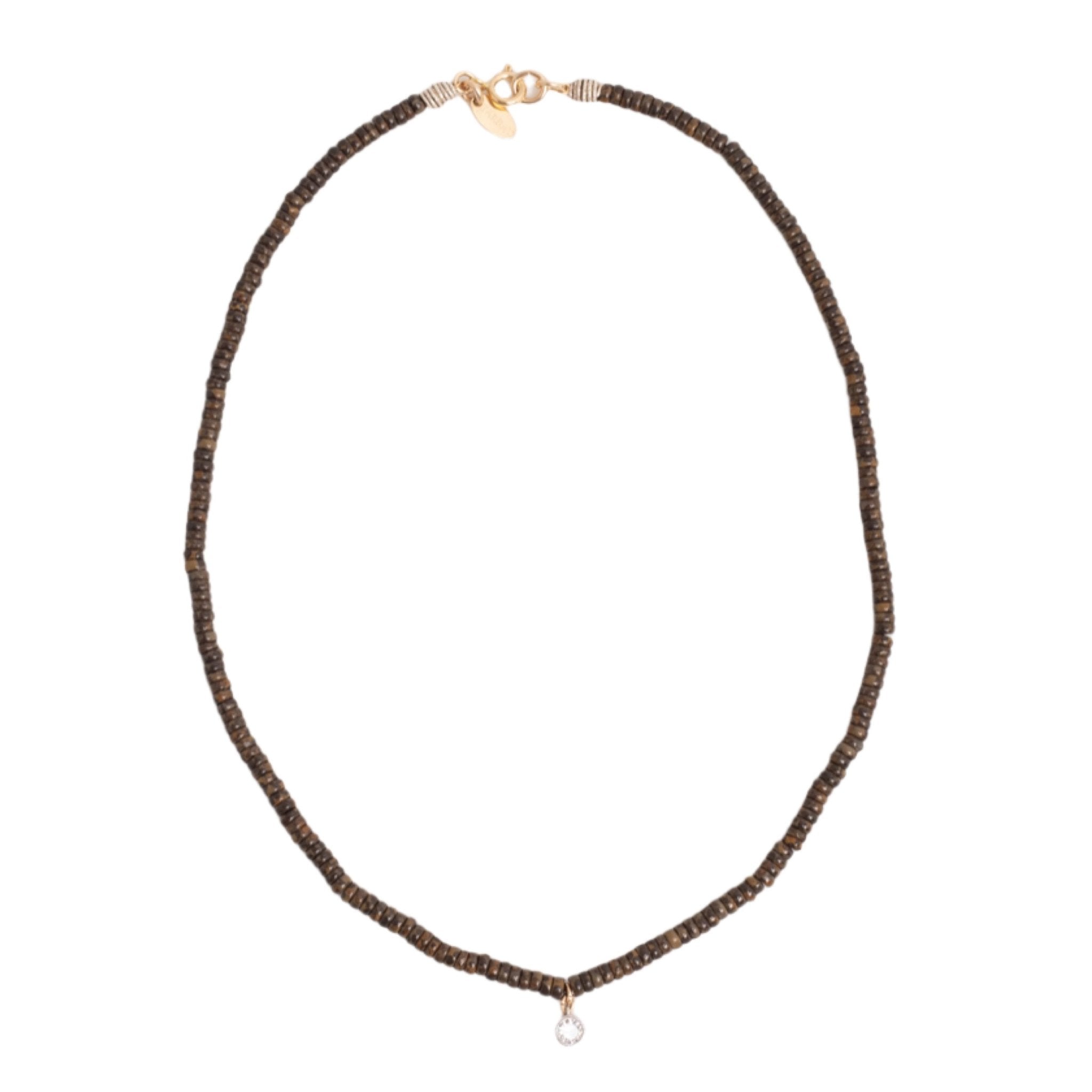 Zircon Necklace #1 - Bronzite & Zircon Necklaces TARBAY