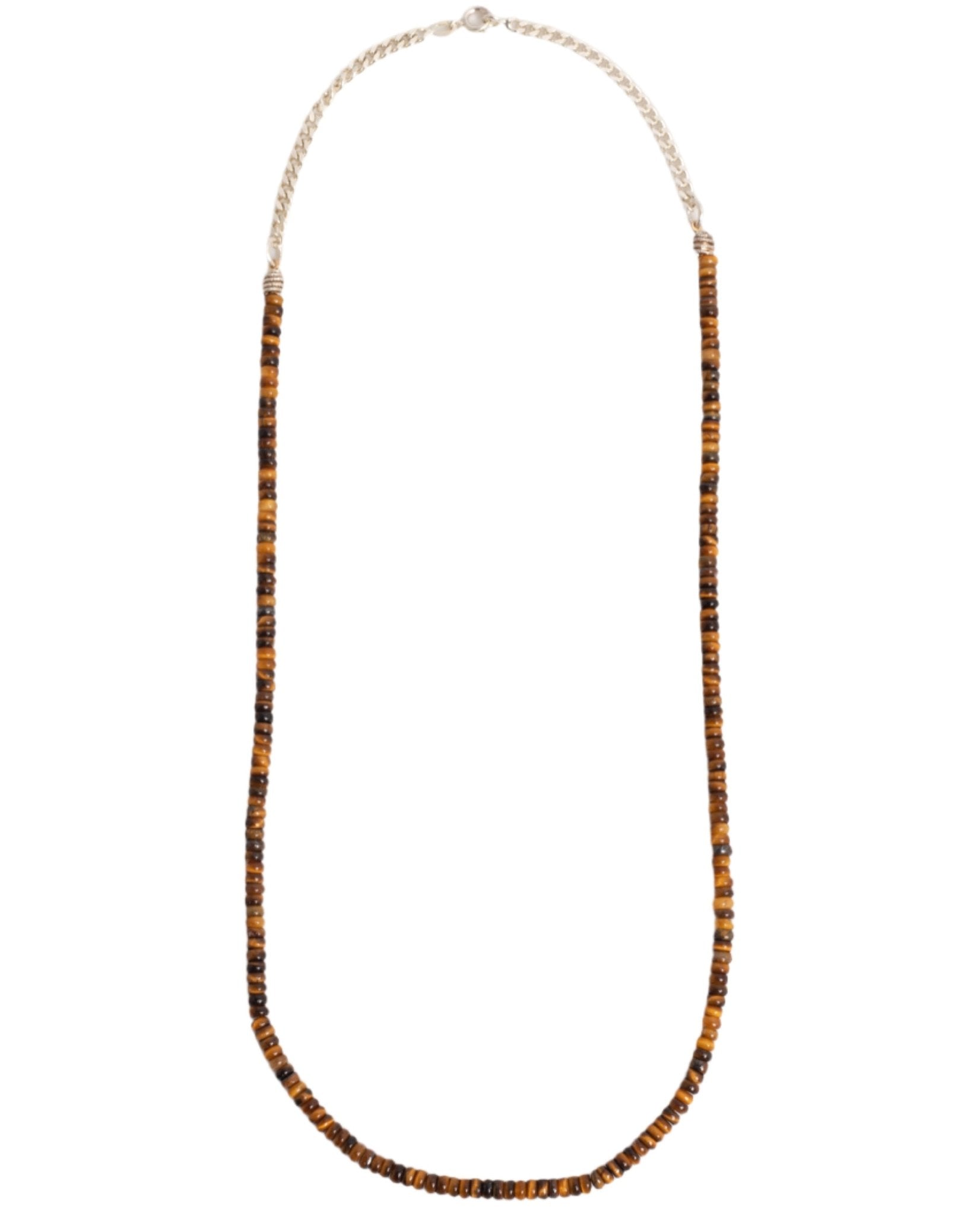 Ezio Necklace #1 - Tiger's Eye & Sterling Silver Necklaces TARBAY