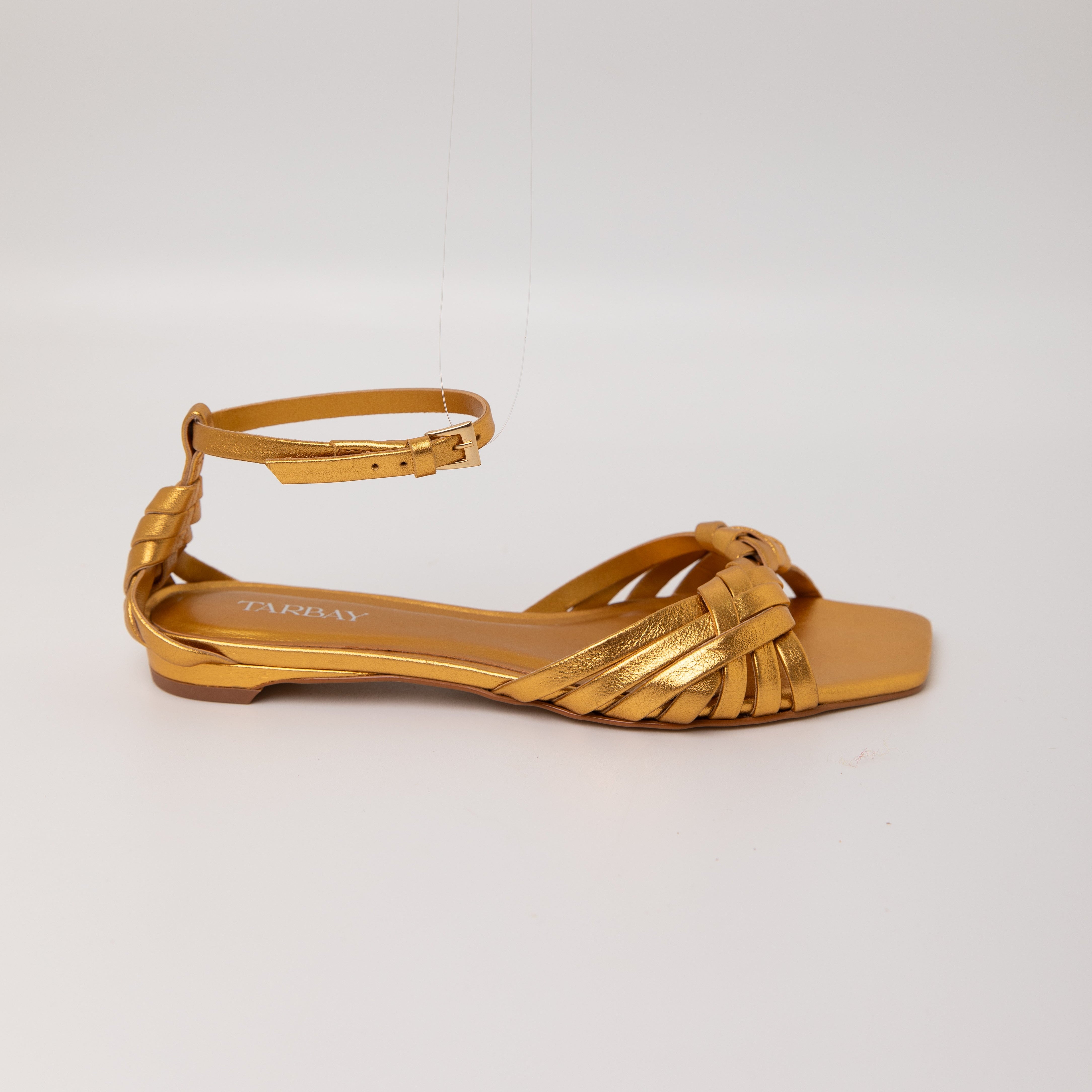 Kuyari Flat Sandals - Soft Yellow Gold Flats TARBAY