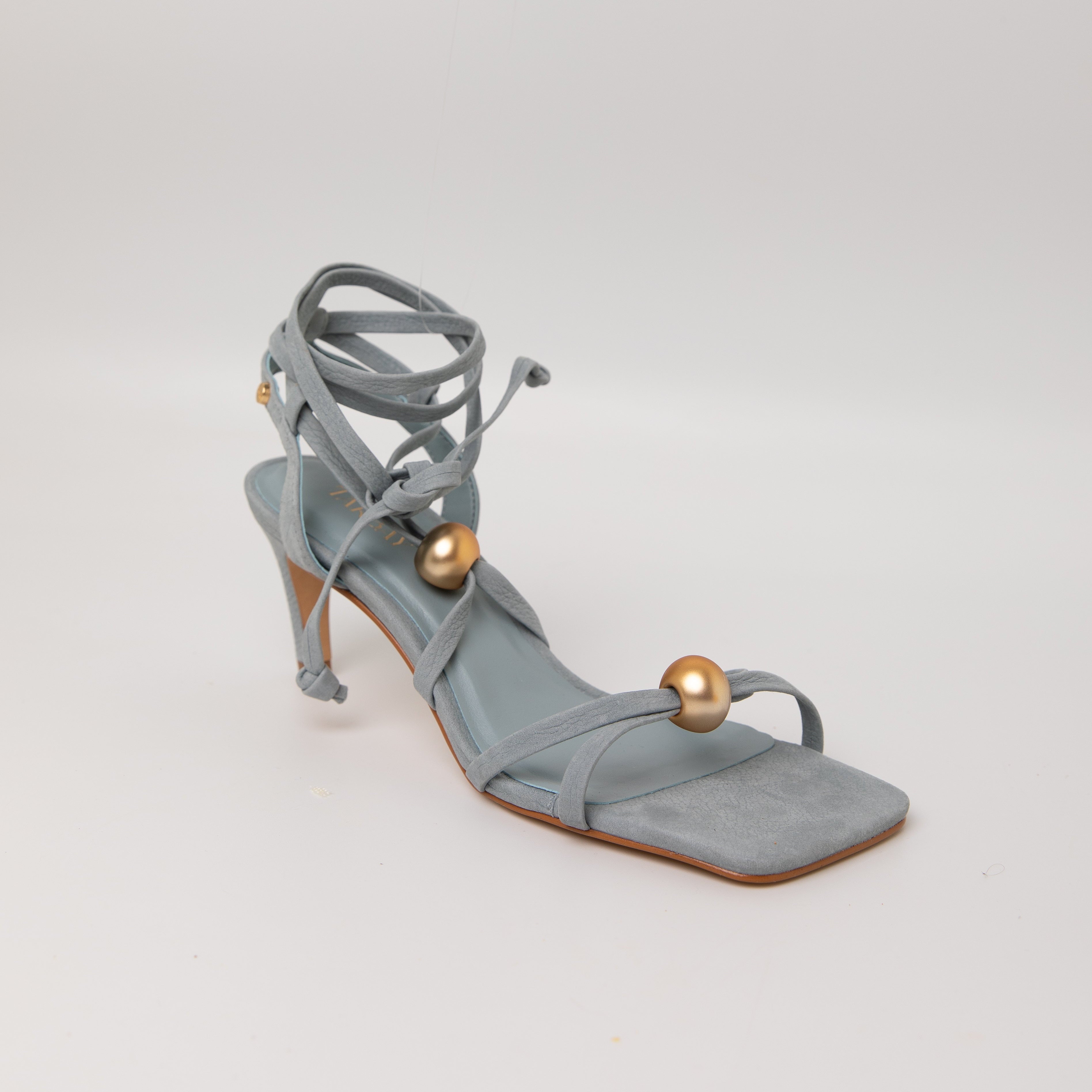 Iwa Heel Sandals - Silver Blue Heels TARBAY
