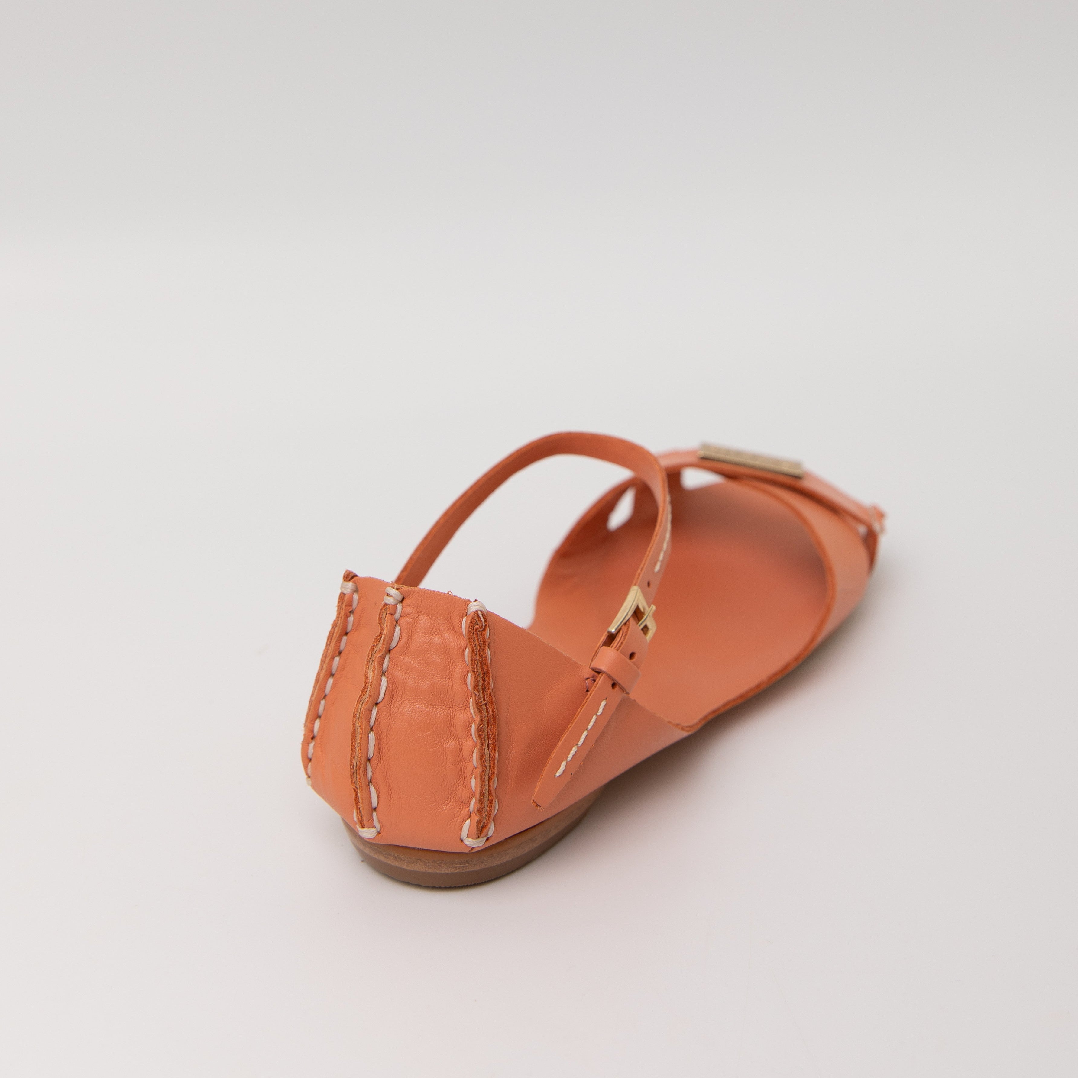 Tajali Leather Sandals - Sunkissed Tajali Flats TARBAY