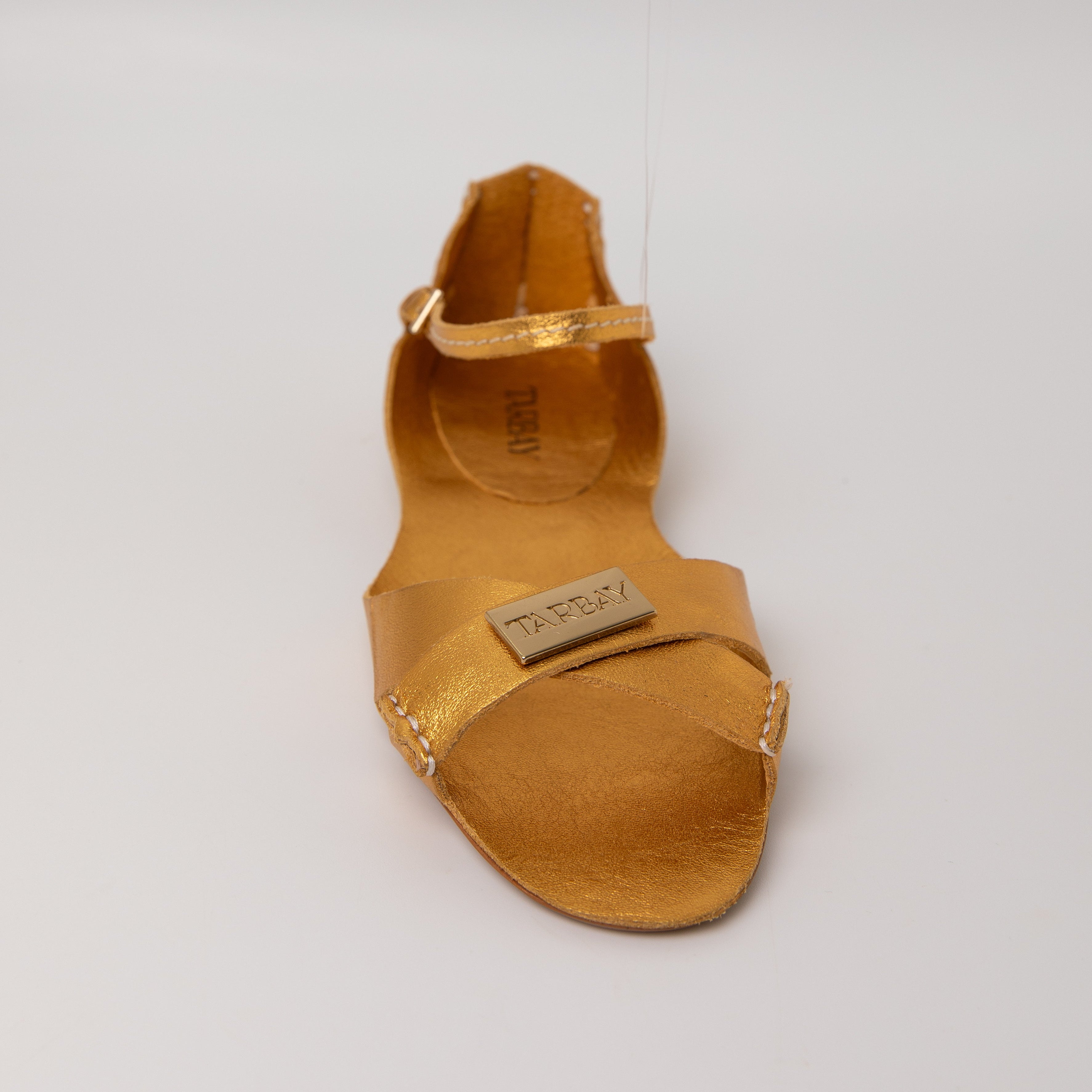 Tajali Leather Sandals - Soft Yellow Gold Tajali Flats TARBAY