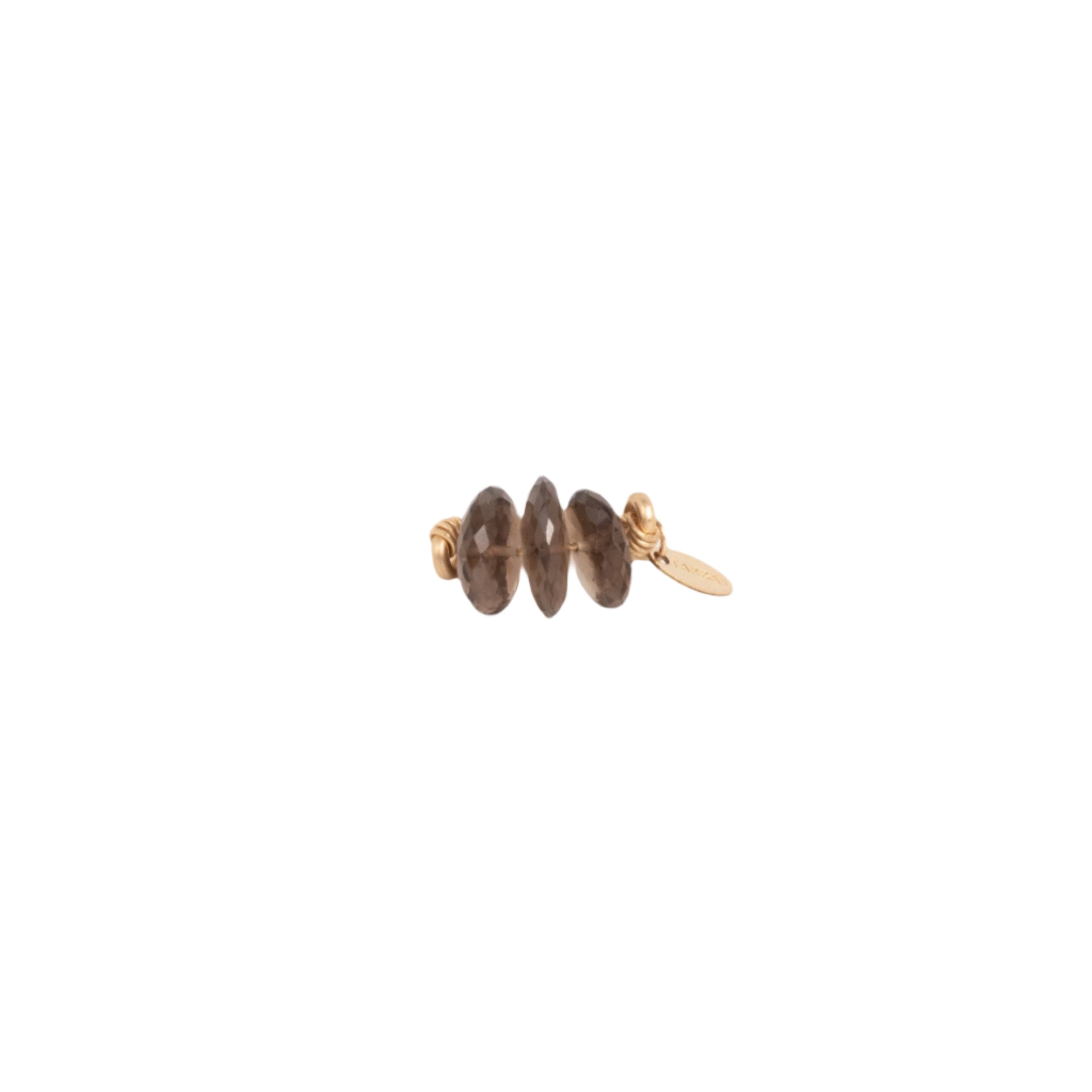 Lynn Ring #1 (20mm) - Smoky Quartz & 14K Gold-Filled Rings TARBAY