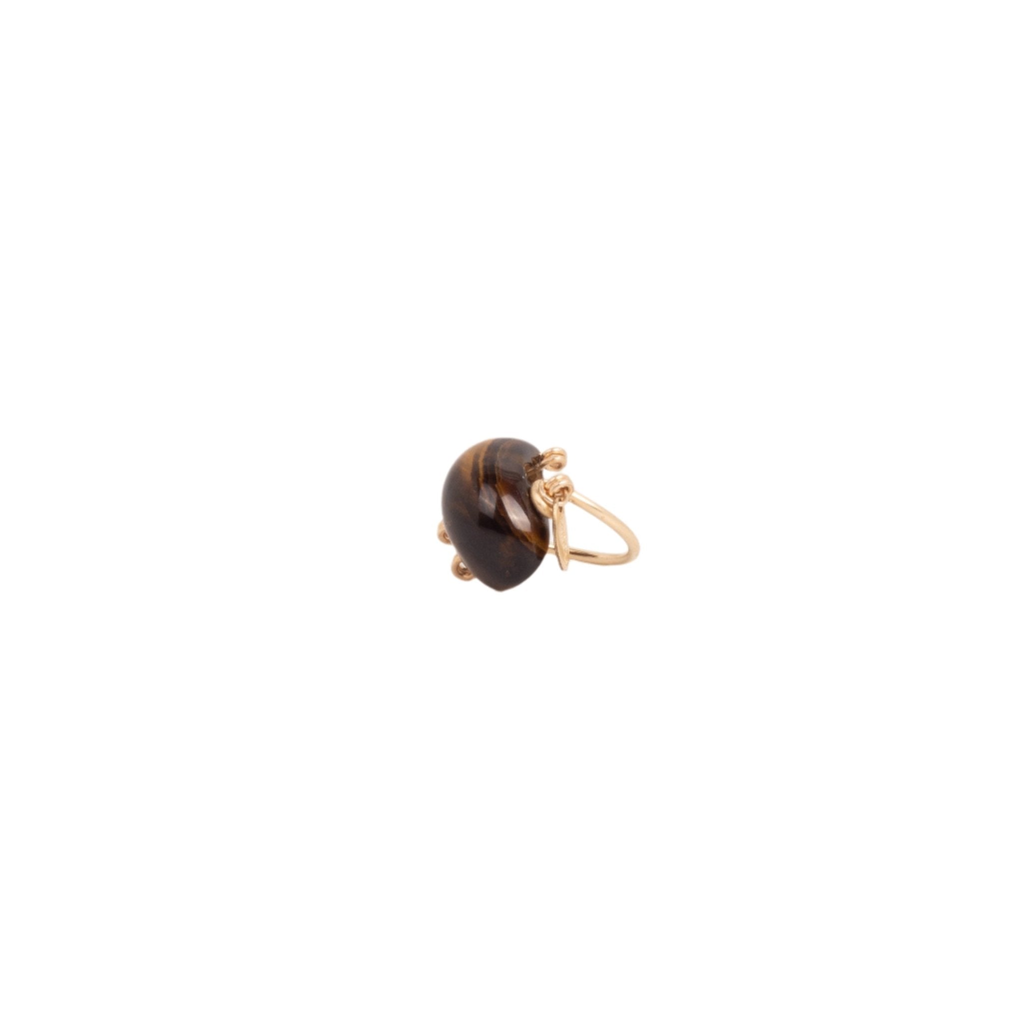 Petra Ring #1 (25mm) - Tiger's Eye & 14K Gold-Filled Rings TARBAY