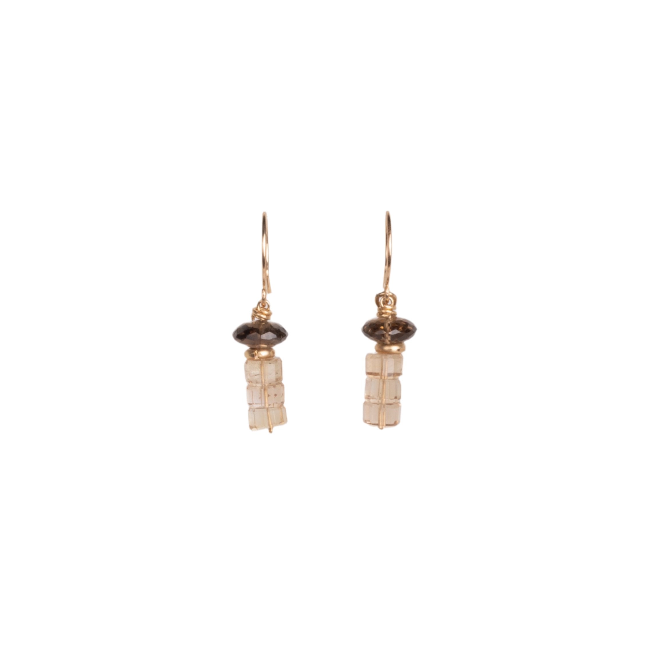 Mushy Earrings (40mm) - Smoky Quartz Earrings TARBAY