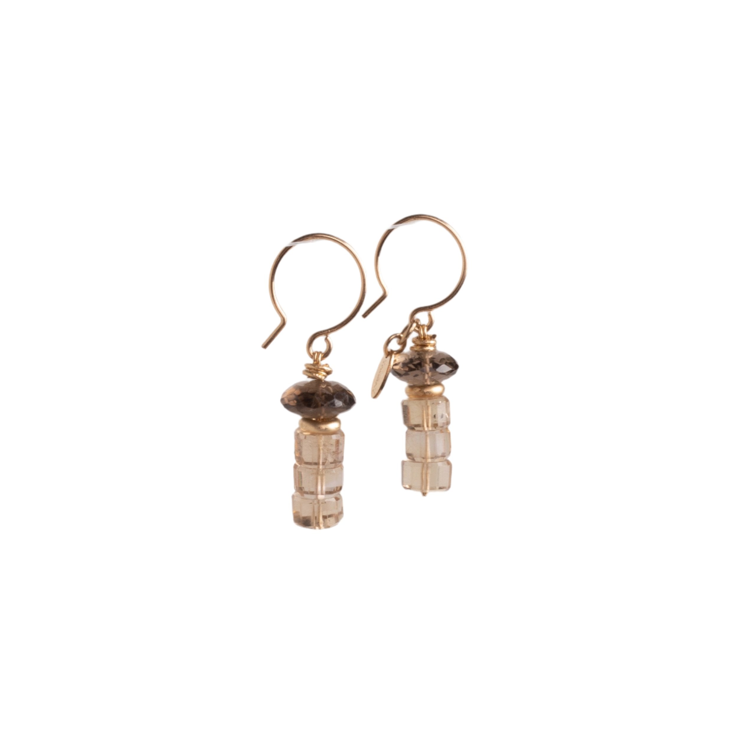 Mushy Earrings (40mm) - Smoky Quartz Earrings TARBAY