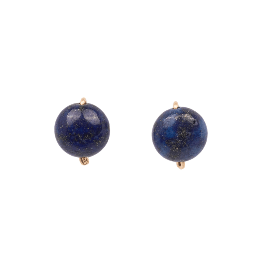 Solitario Earrings #3 (12mm) - Lapislazuli Earrings TARBAY