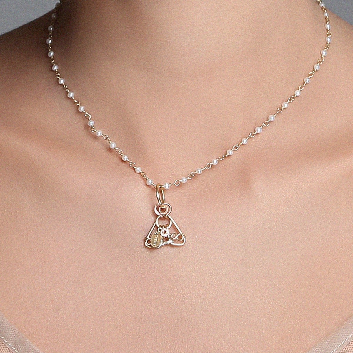 Virgen del Valle Charm (23mm) - Yellow & Rose 14K Gold-Filled Charms CLASICOS