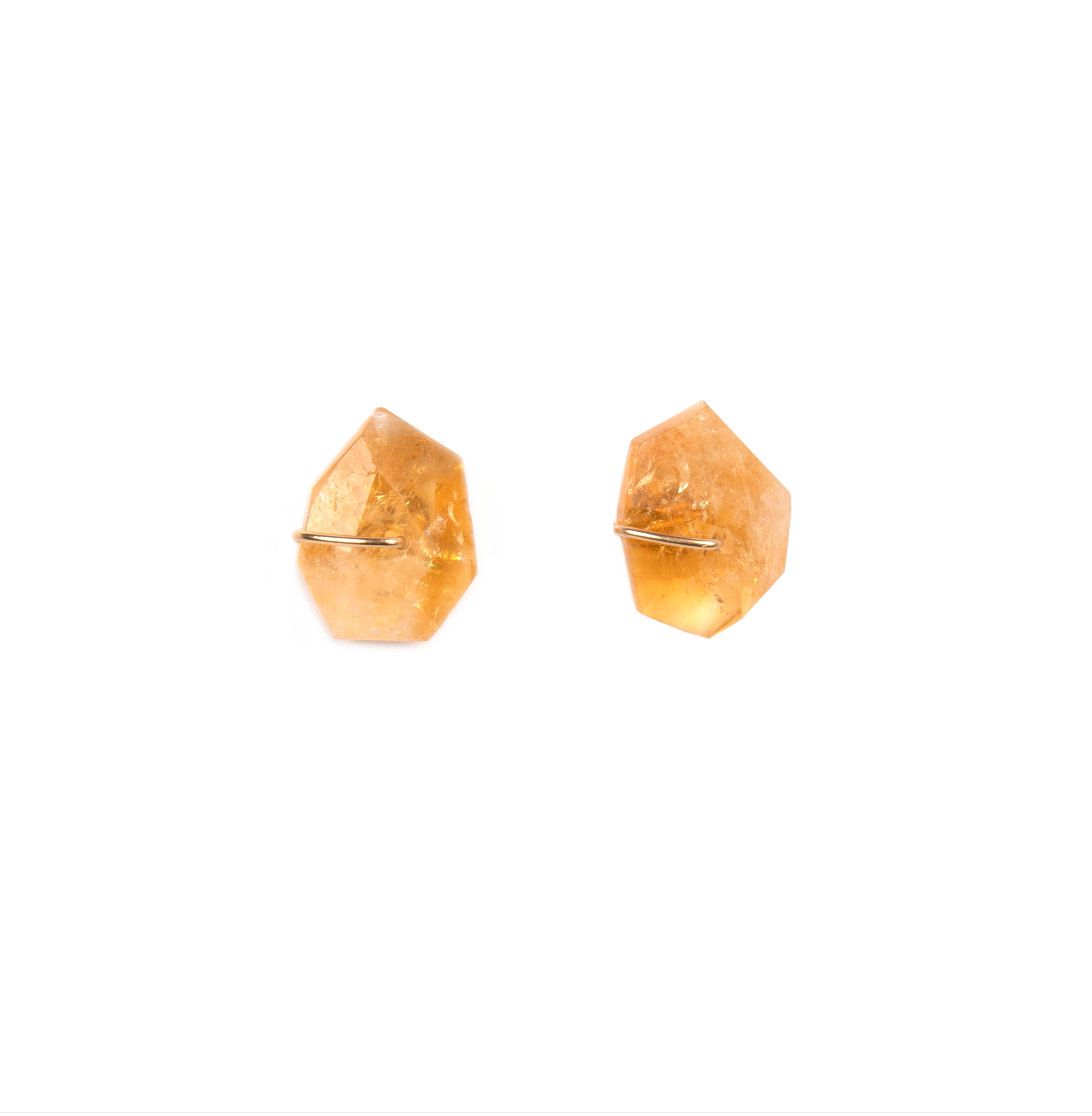 Gyros Earrings #1 (15mm) - Citrine Earrings TARBAY   