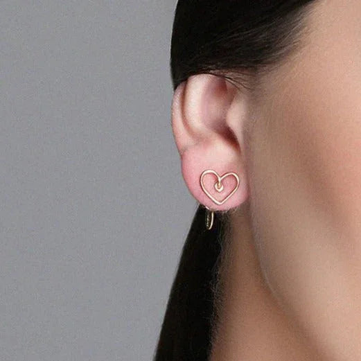 Corazon Stud Earrings (12mm) - 14K Gold-Filled Earrings TARBAY