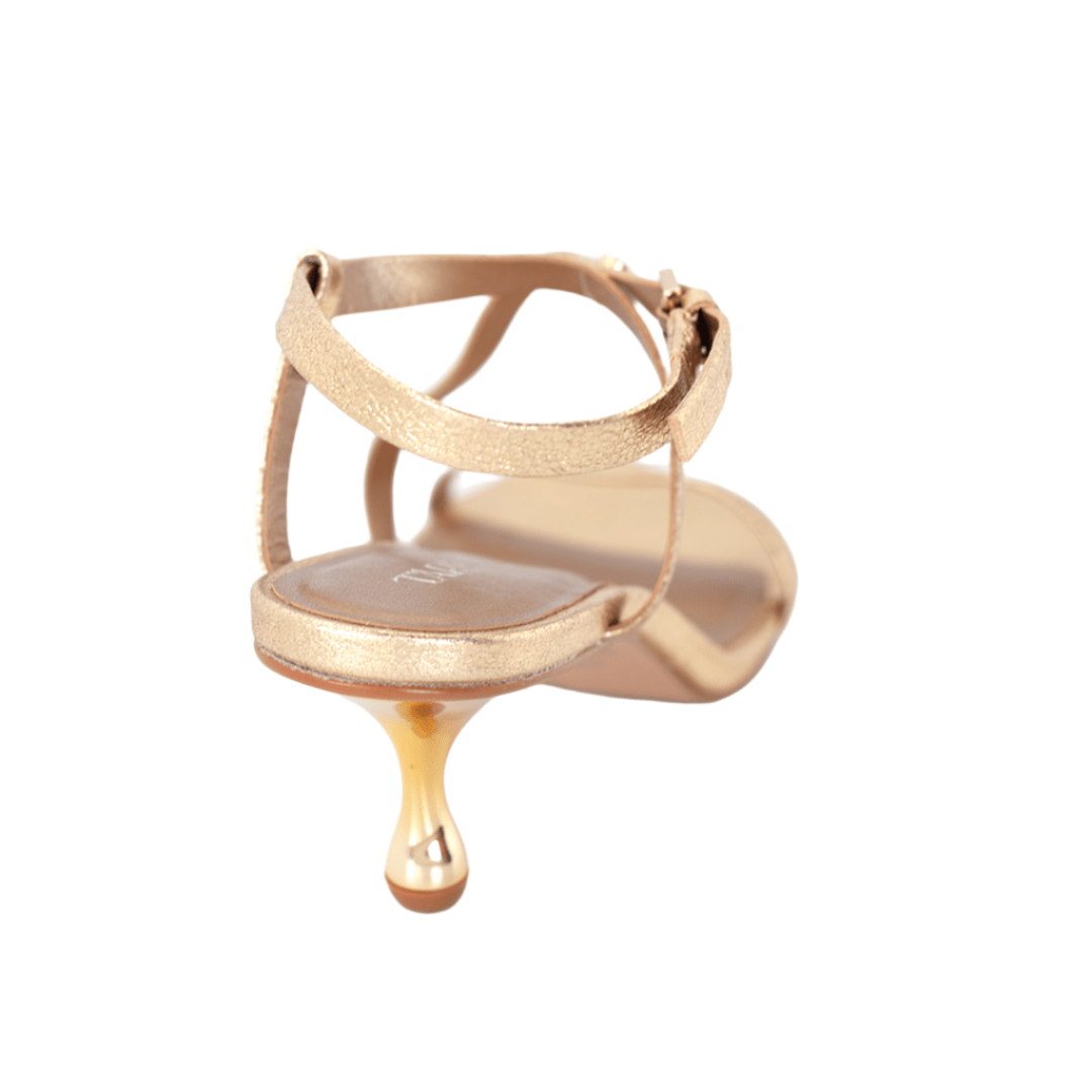 Rebeka Heel Sandals - Gold Sandals TARBAY