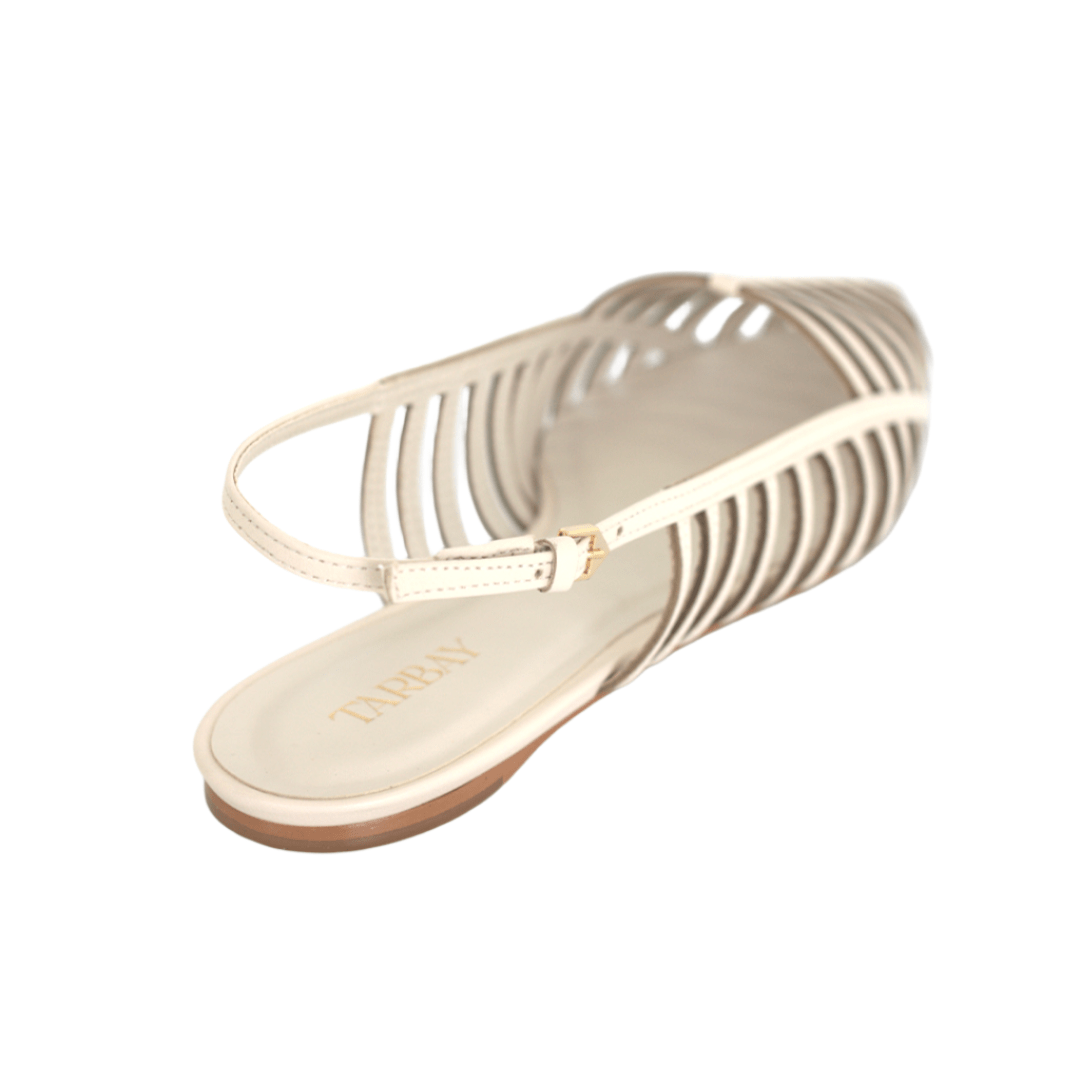 Narissa Sling-Back Flats - White Flats TARBAY