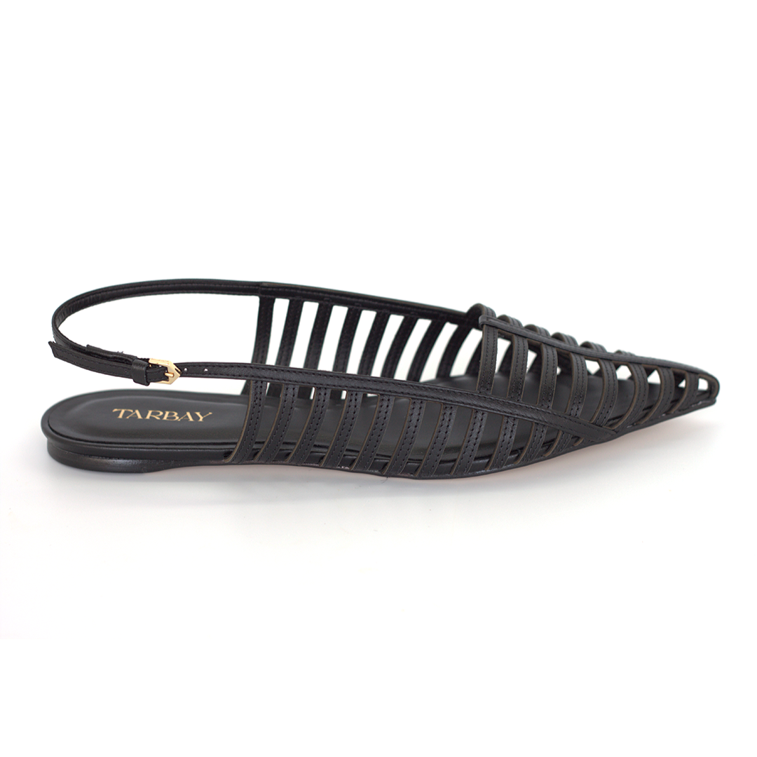 Narissa Sling-Back Flats - Black Flats TARBAY